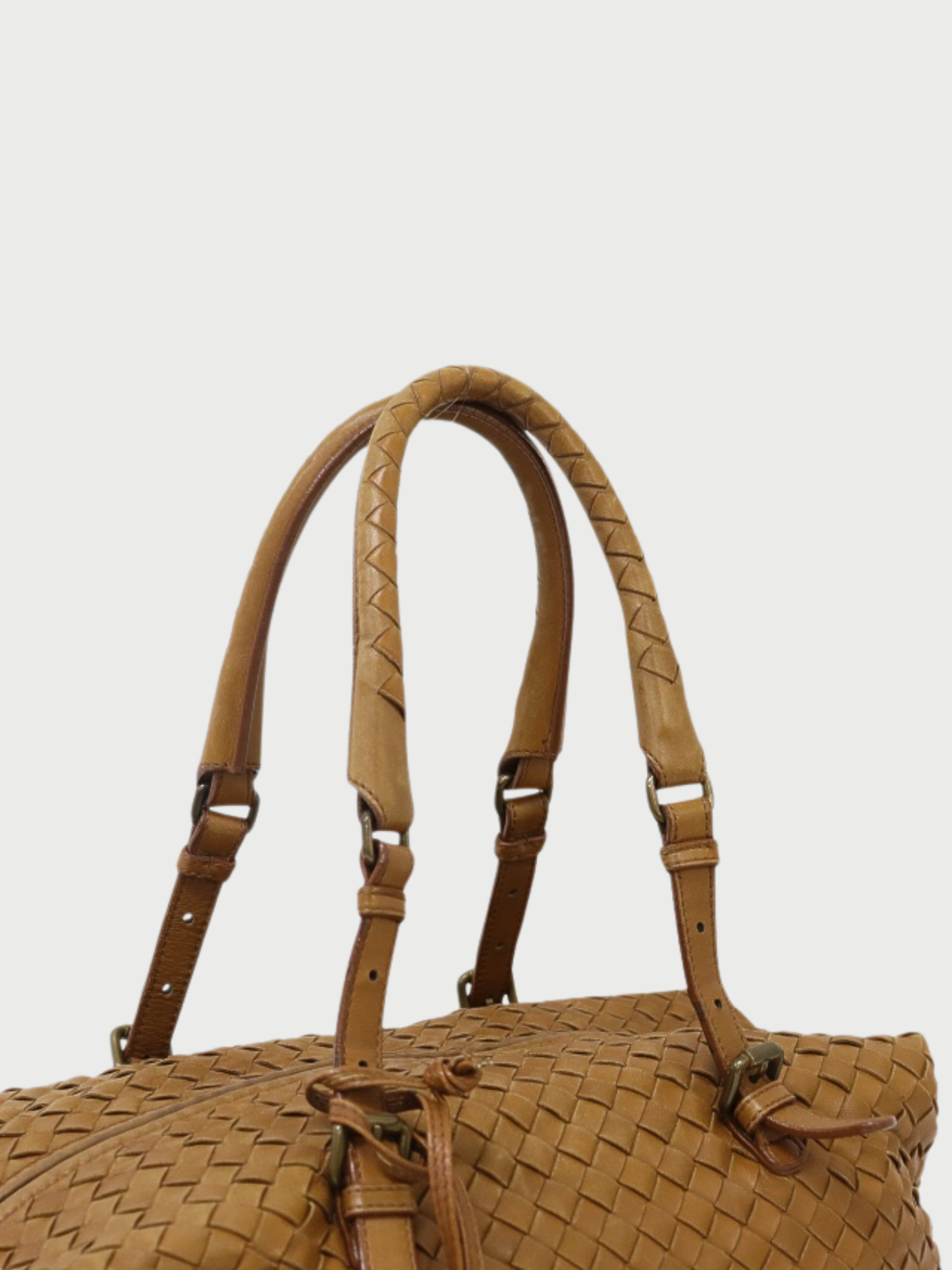 Bottega Veneta 2000s Beige Leather Intrecciato Handbag