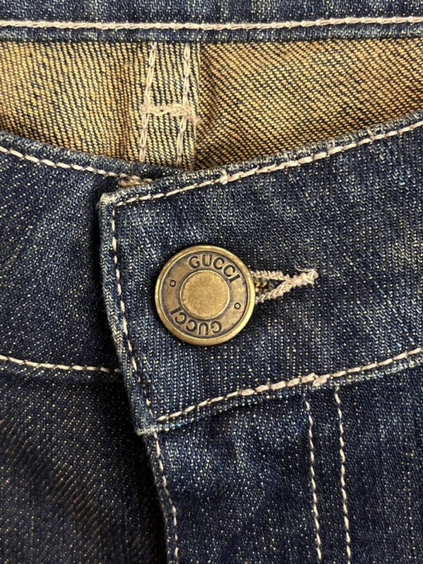 Gucci 2000s Dark Wash Denim Low-Rise Jeans