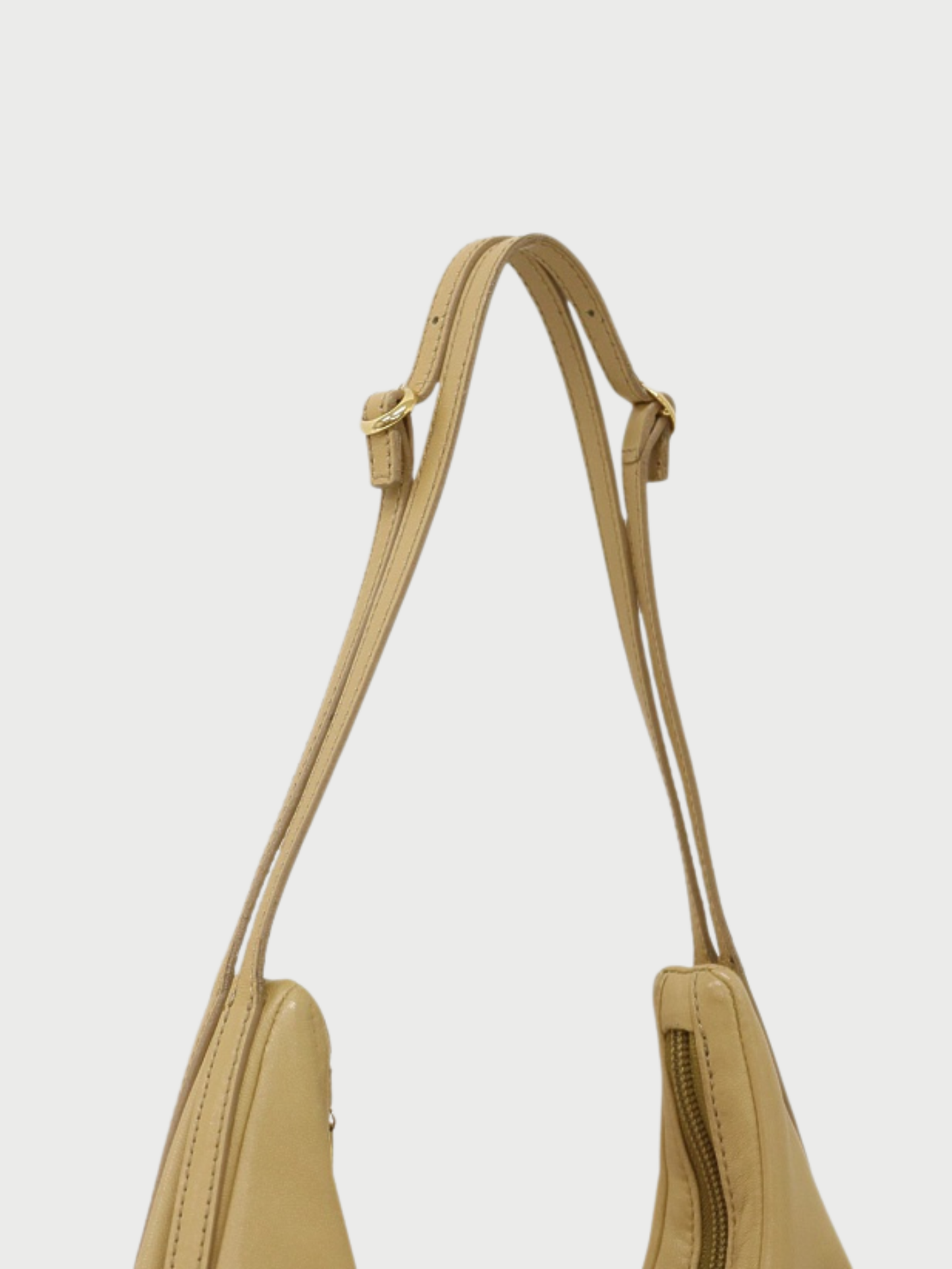 Loewe 2000s Beige Leather Anagram Shoulder Bag