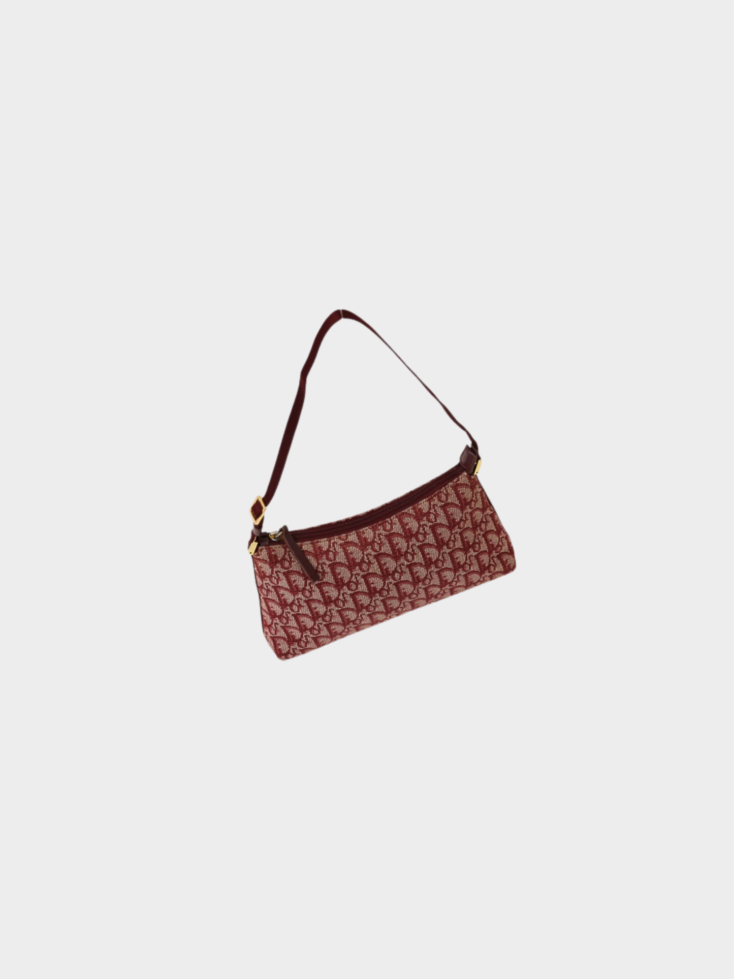 Christian Dior 2000s Bordeaux Trotter Canvas Shoulder Bag