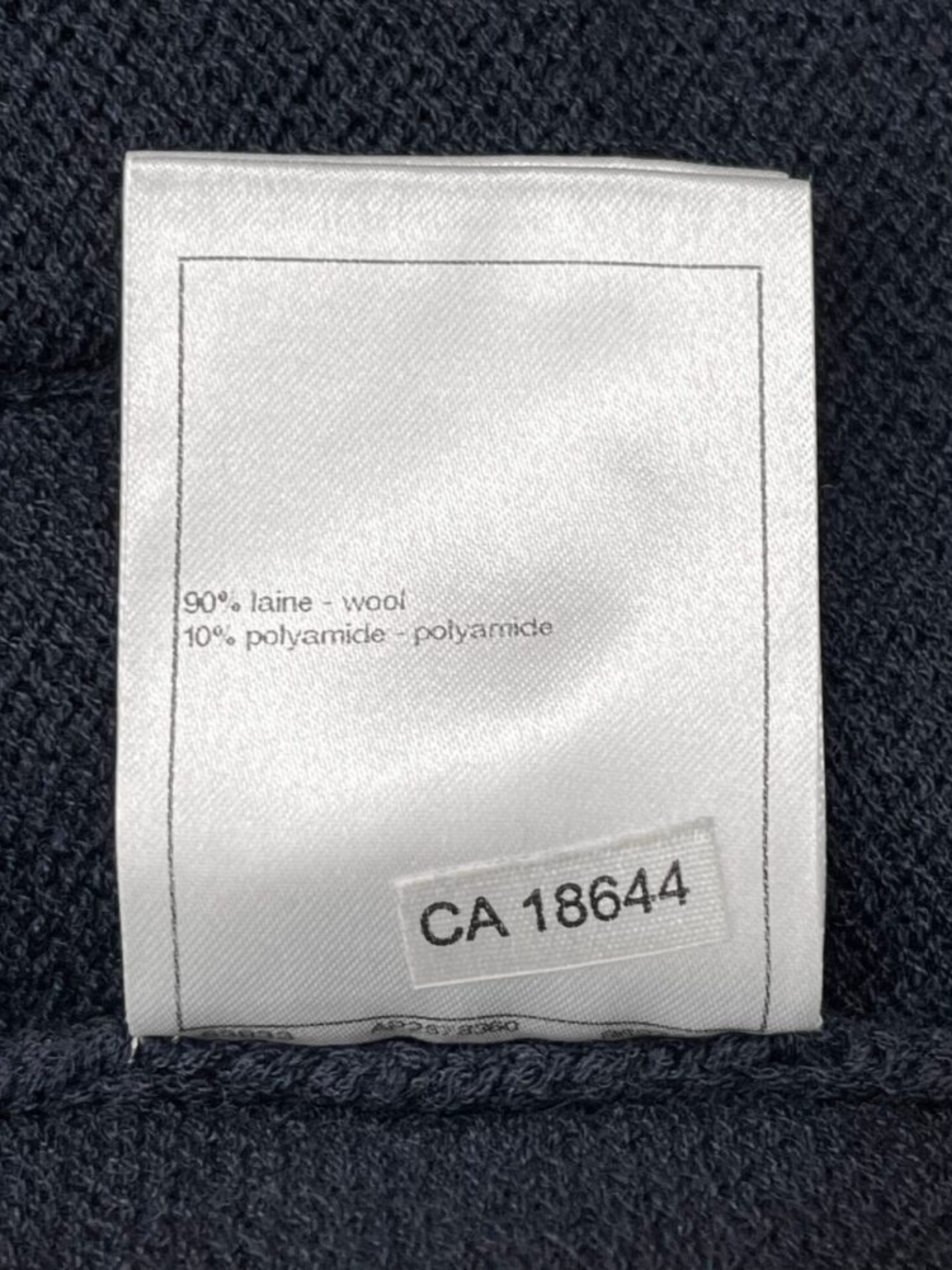 Chanel 2025 Navy Wool Knit 4 Pocket Cardigan