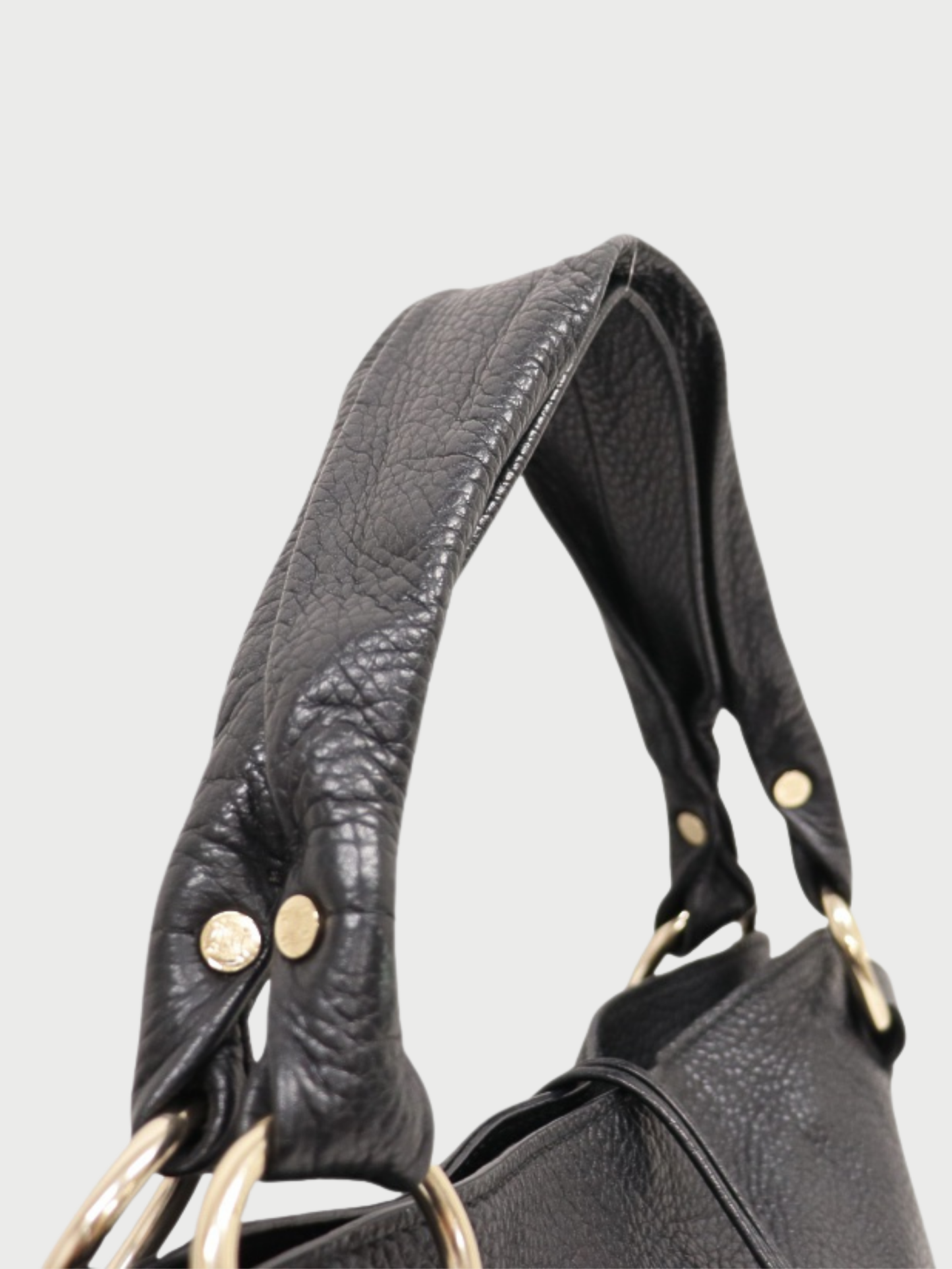 Celine 2000s Black Leather Bittersweet Handbag
