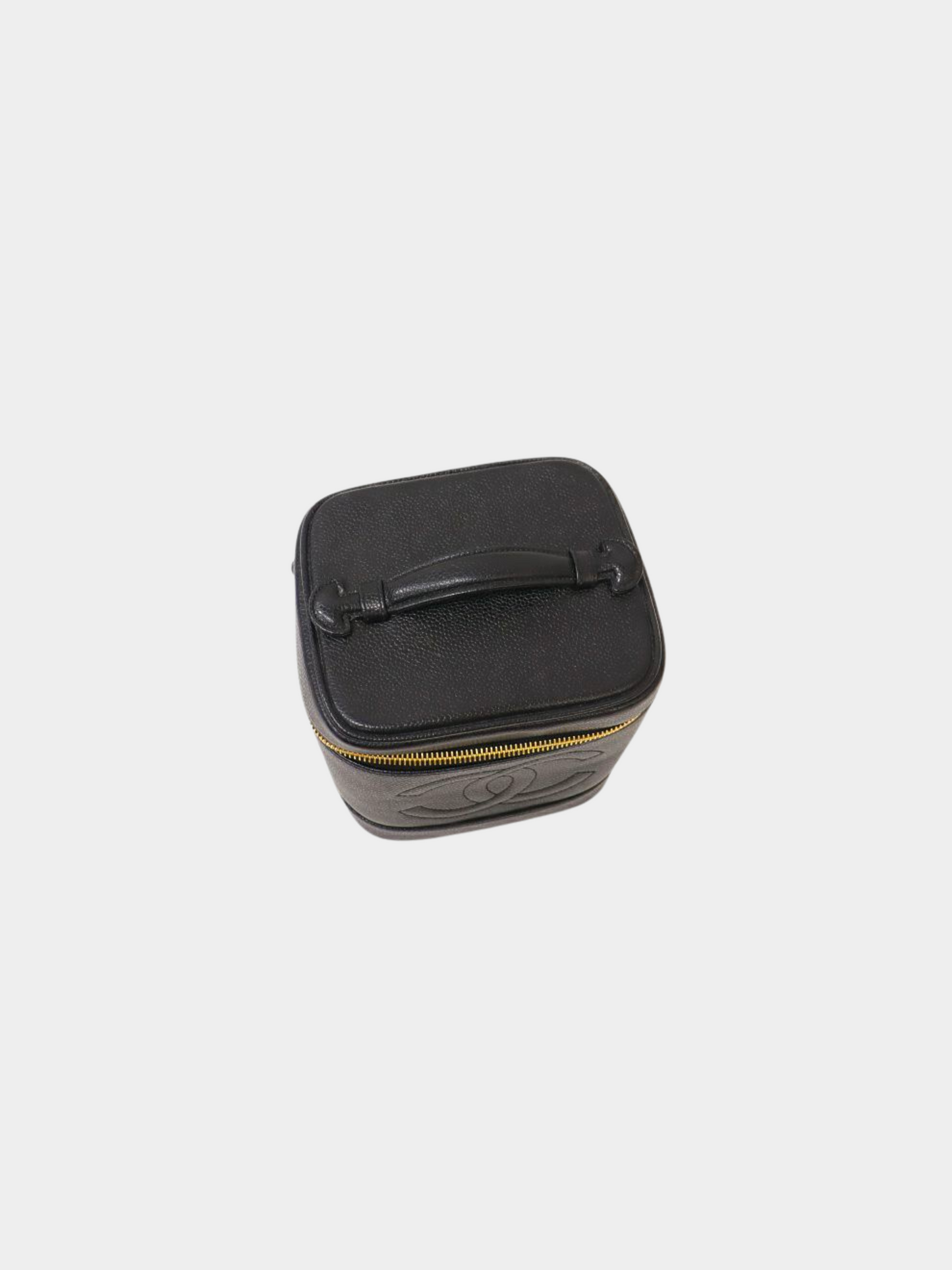 Chanel 1997 Black Caviar Skin Vanity Bag