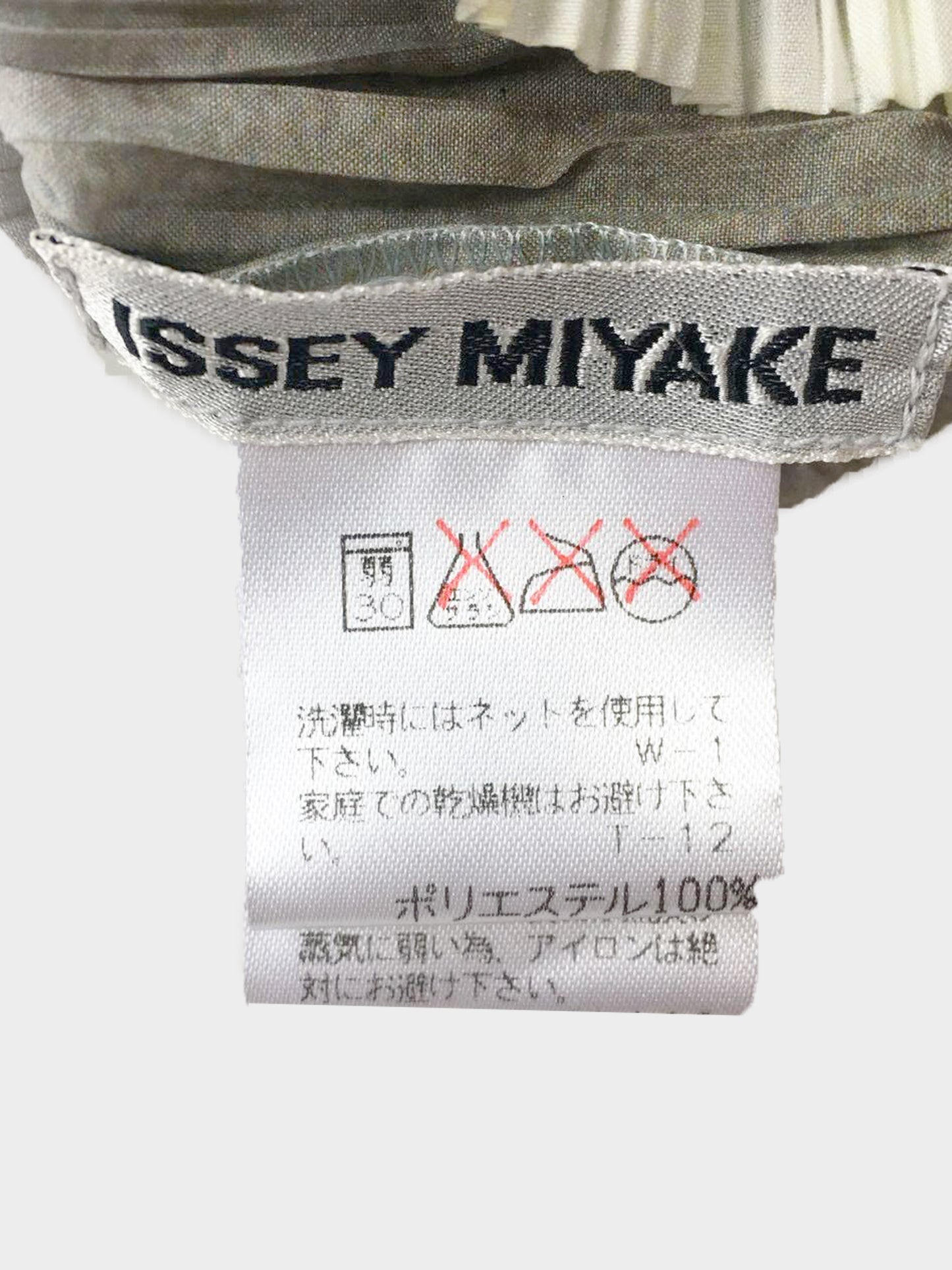 Issey Miyake 1999 Green Abstract Gradation Print Pleated Dress and Skirt Set