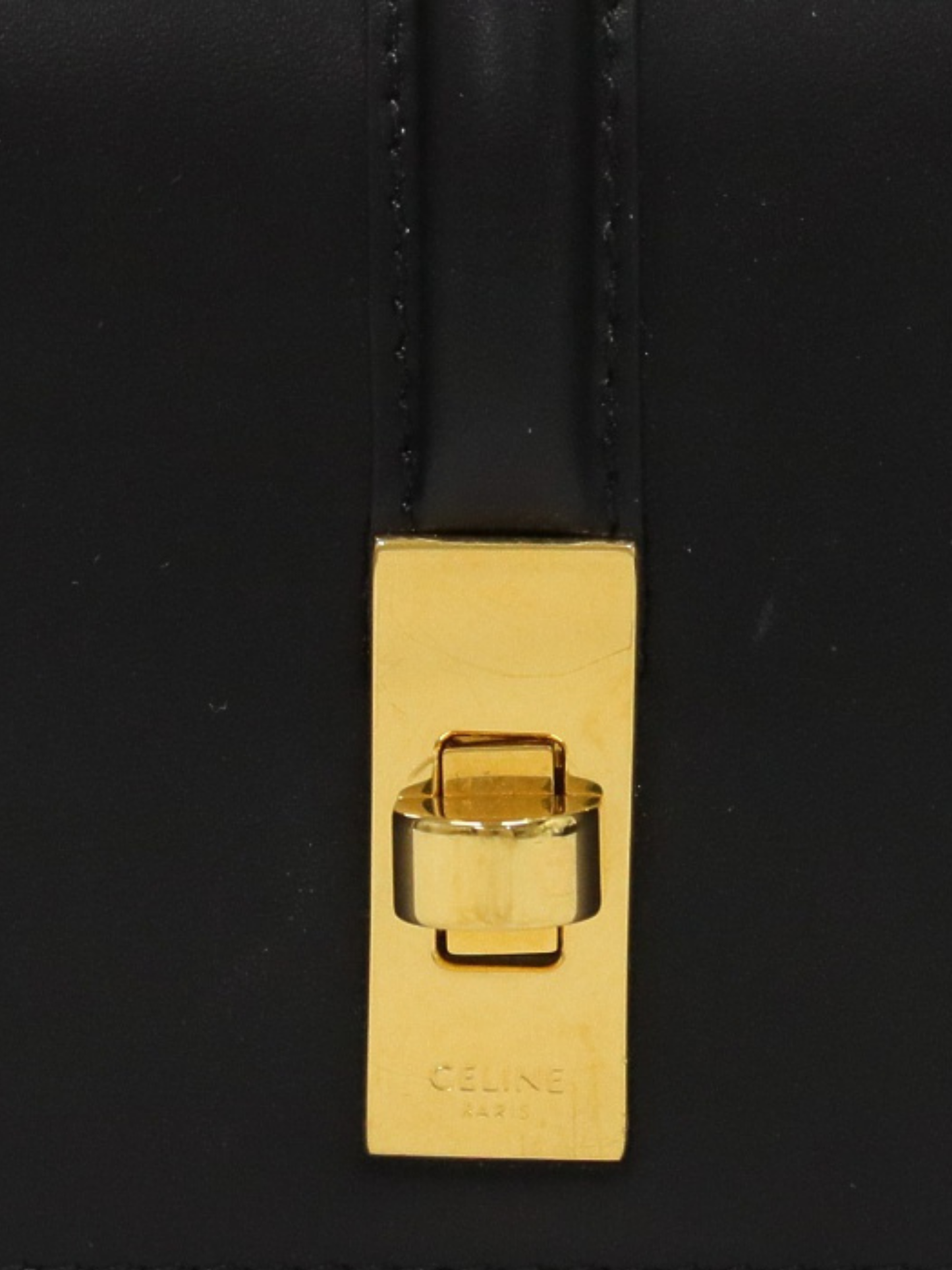 Celine 2020s Black Leather Seize Card Case