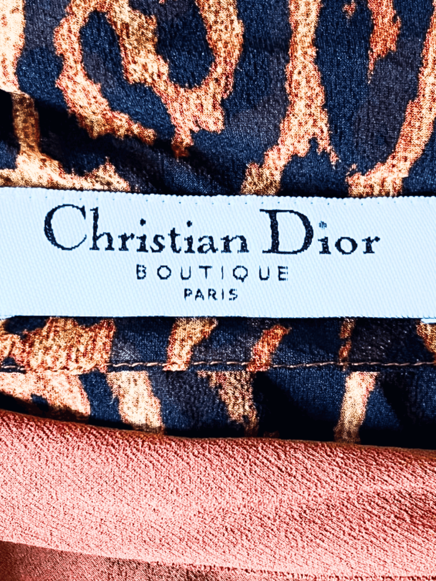Christian Dior FW 2004 Cheetah Print Silk Dress