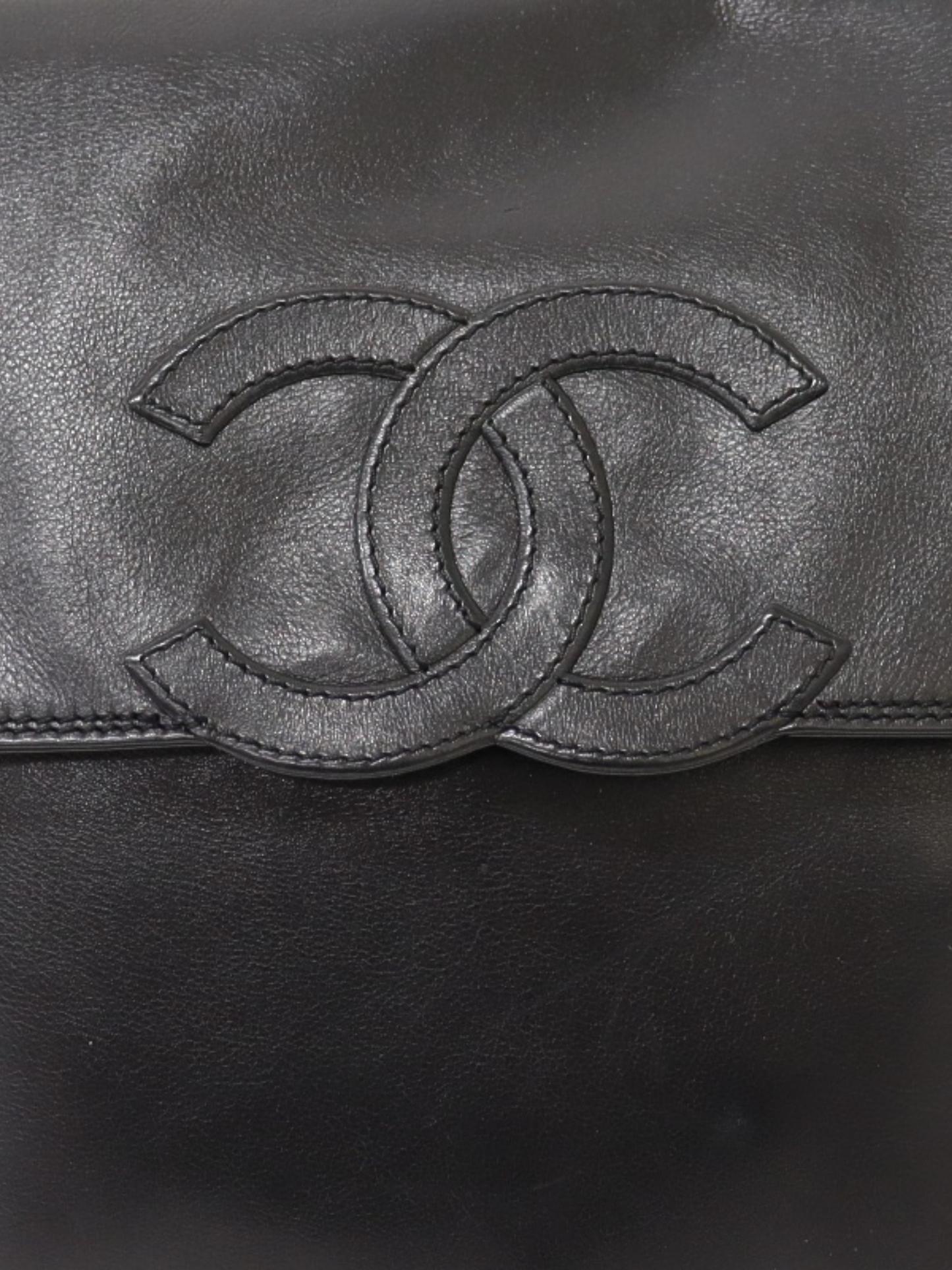 Chanel 2000 Black Leather COCO Shoulder Bag