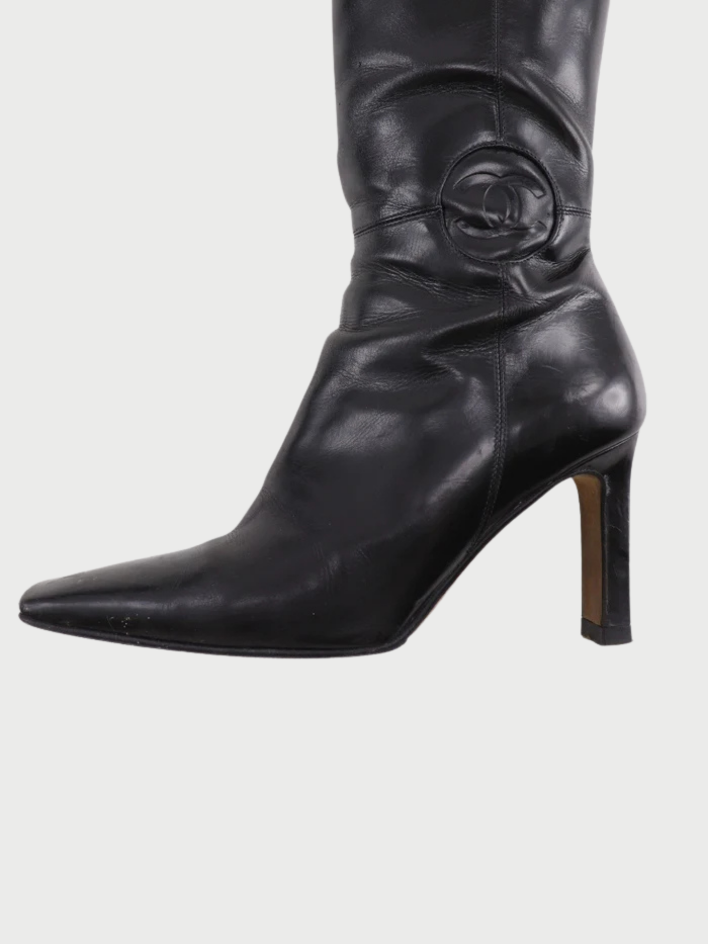 Chanel 2000s Black Leather Boots