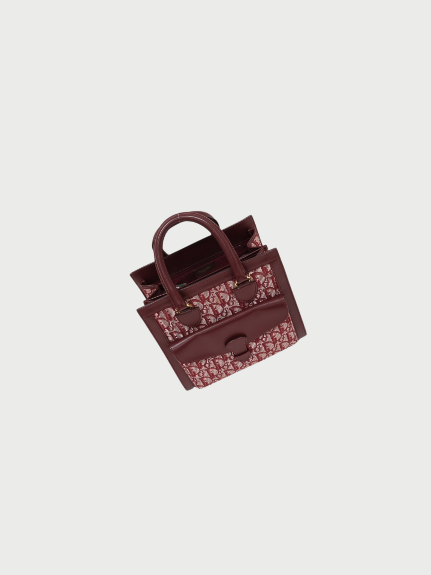 Christian Dior 2000s Bordeaux Trotter Canvas Leather Handbag
