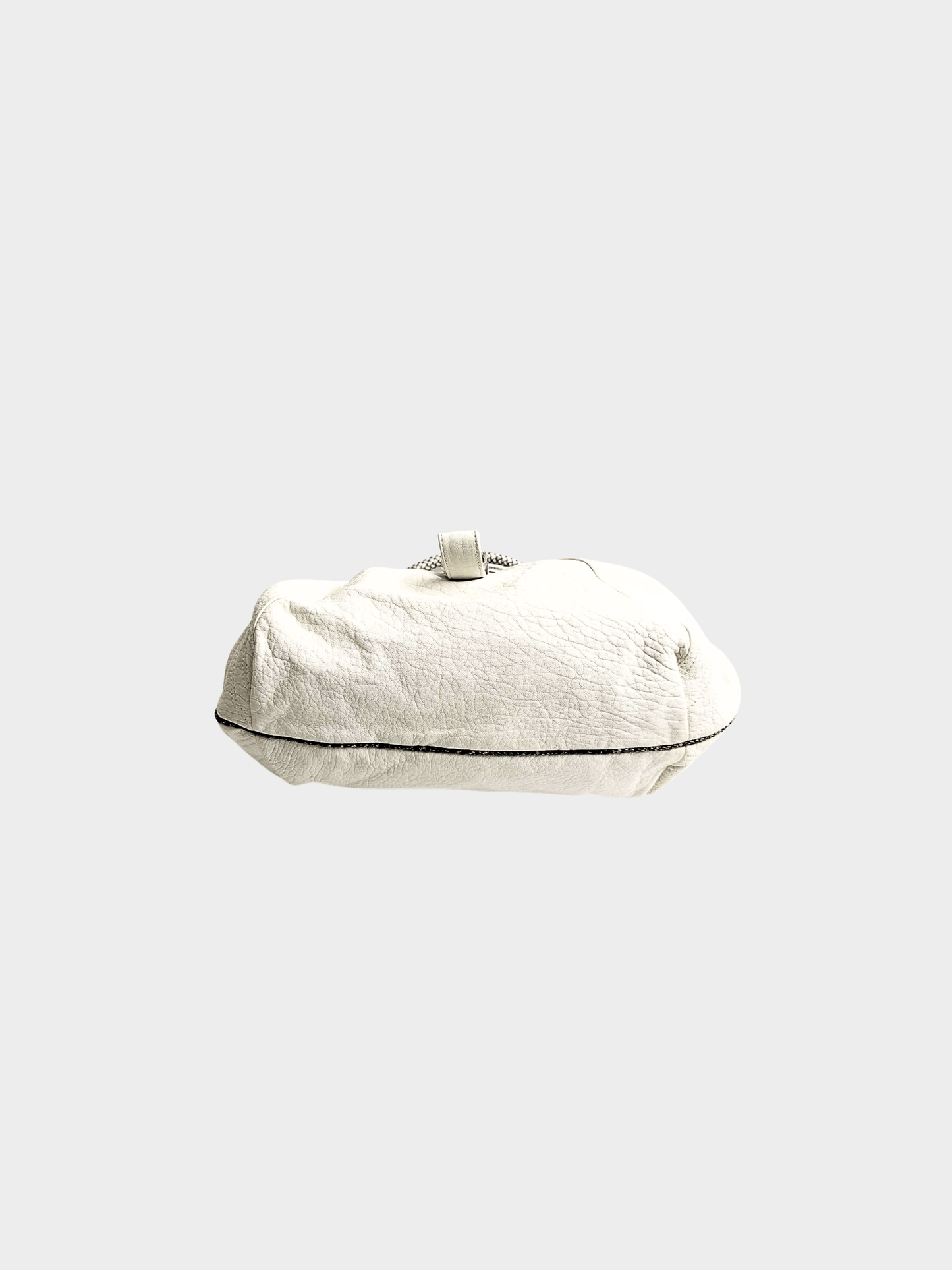 Fendi 2000s White Leather Nappa Nuvolata Spy Bag
