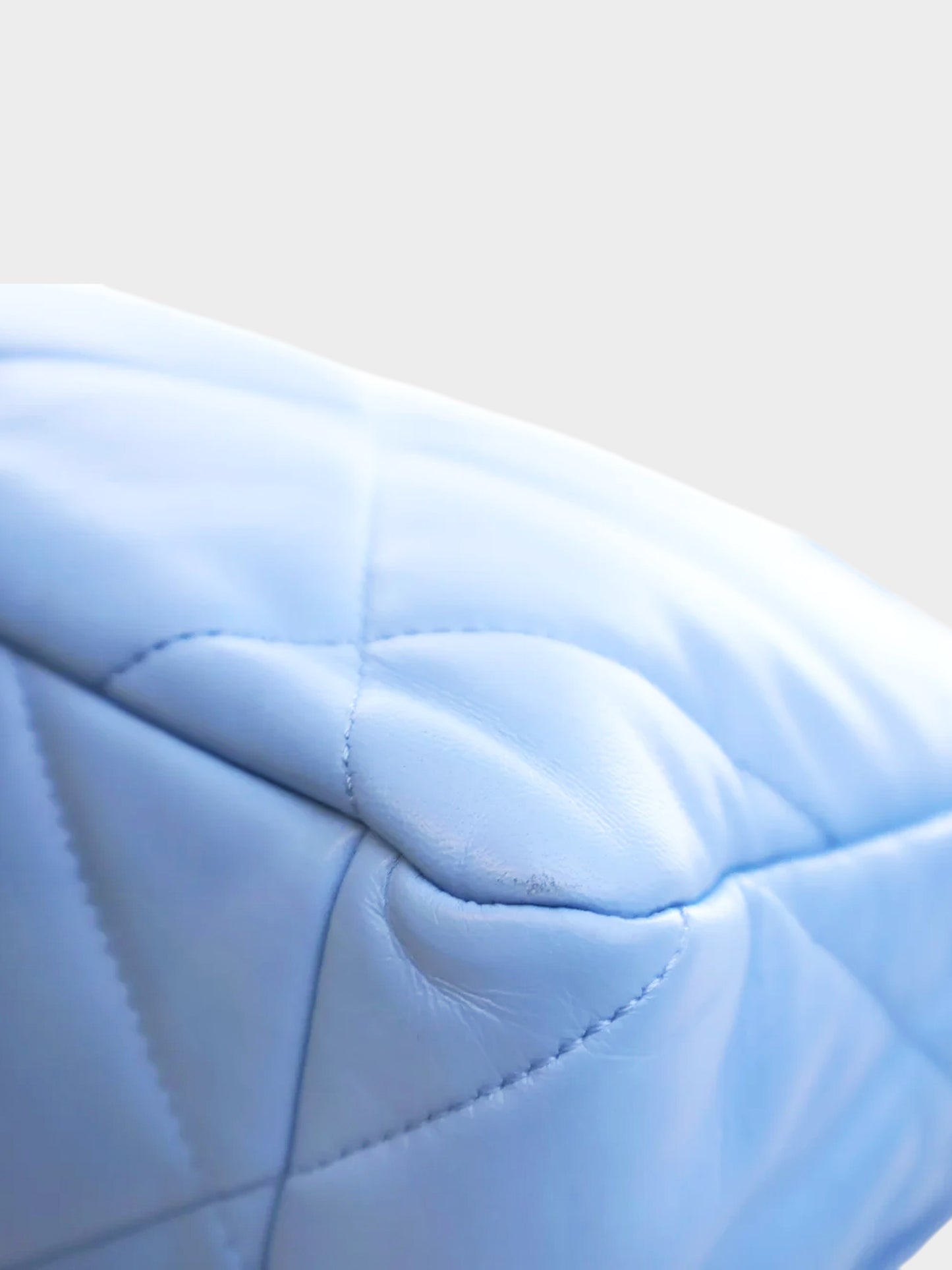 Chanel SS 2022 19' Blue Lambskin Quilted Large Flap Bag