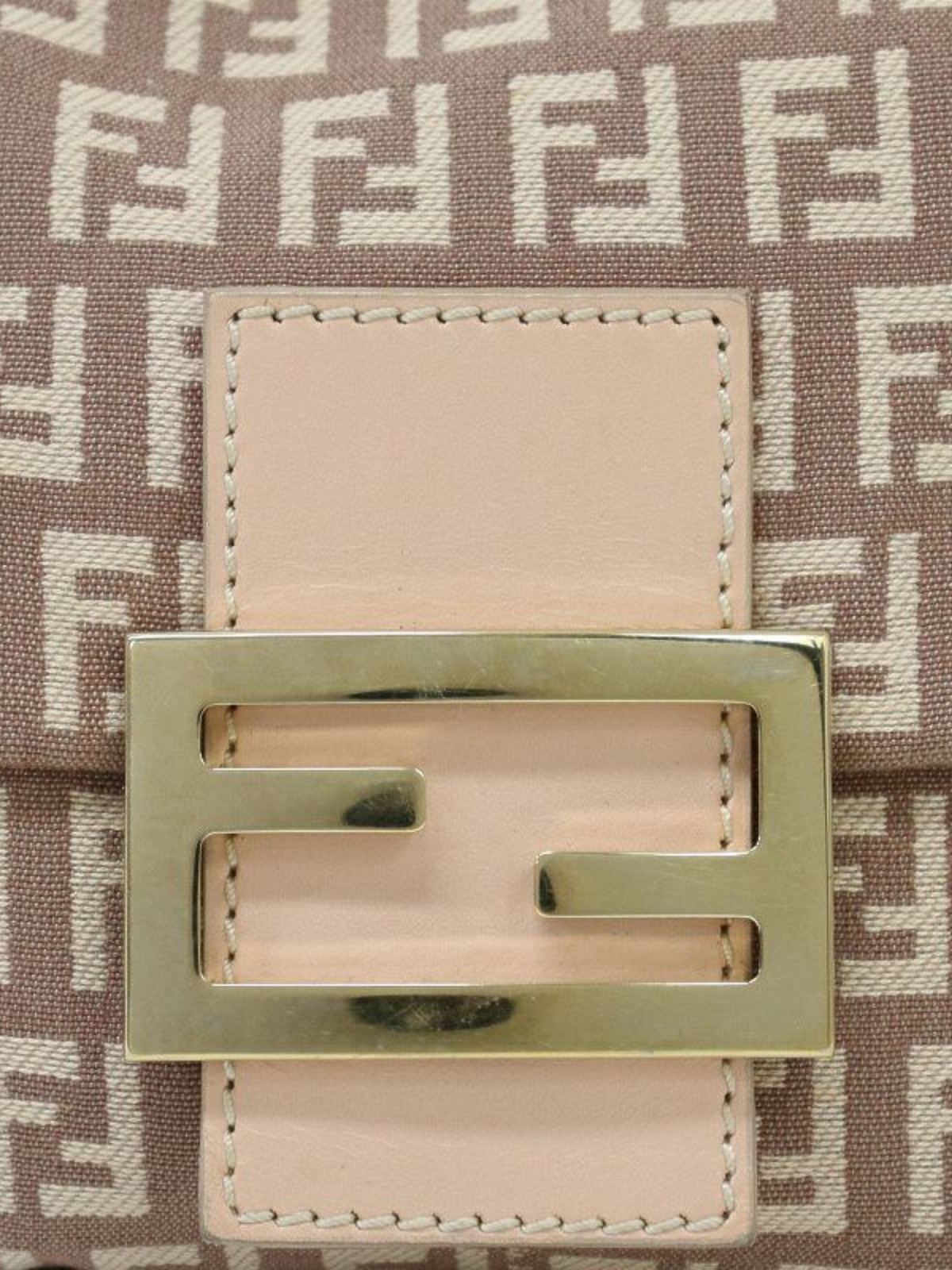 Fendi 2000s Pink Zucchino Mini Mamma Baguette Bag