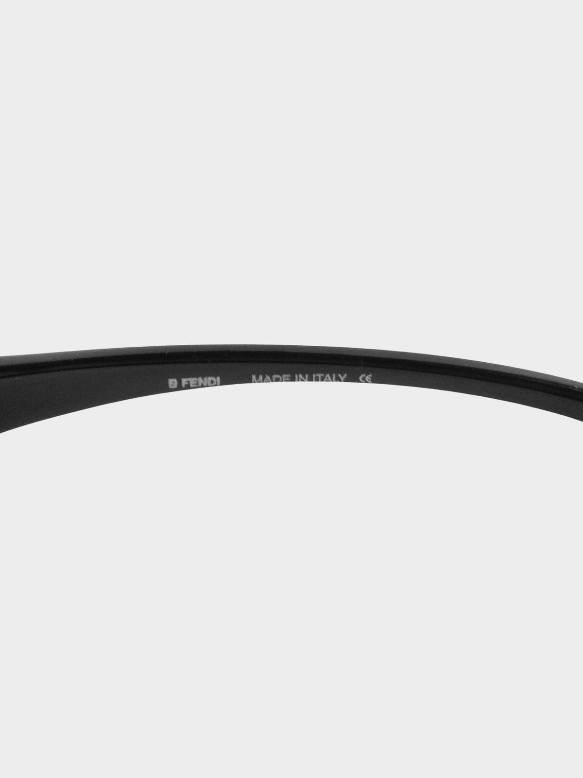 Fendi Early 2000s Black and Brown SL 7666 Sunglasses