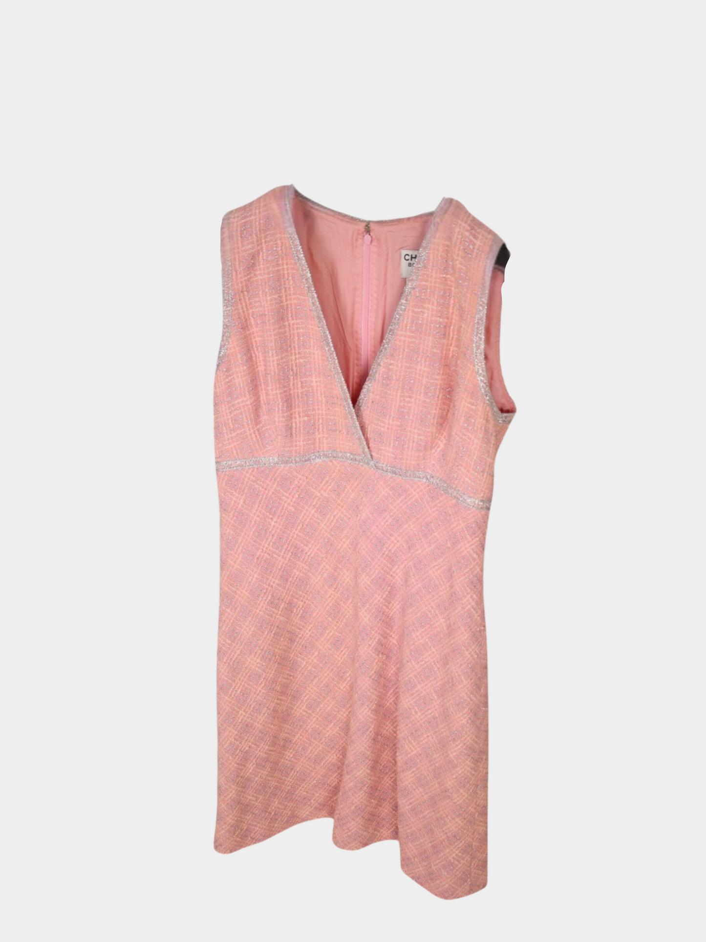 Chanel 1990s Cherry Blossom Pink Tweed Four-Pocket Jacket & Dress Set
