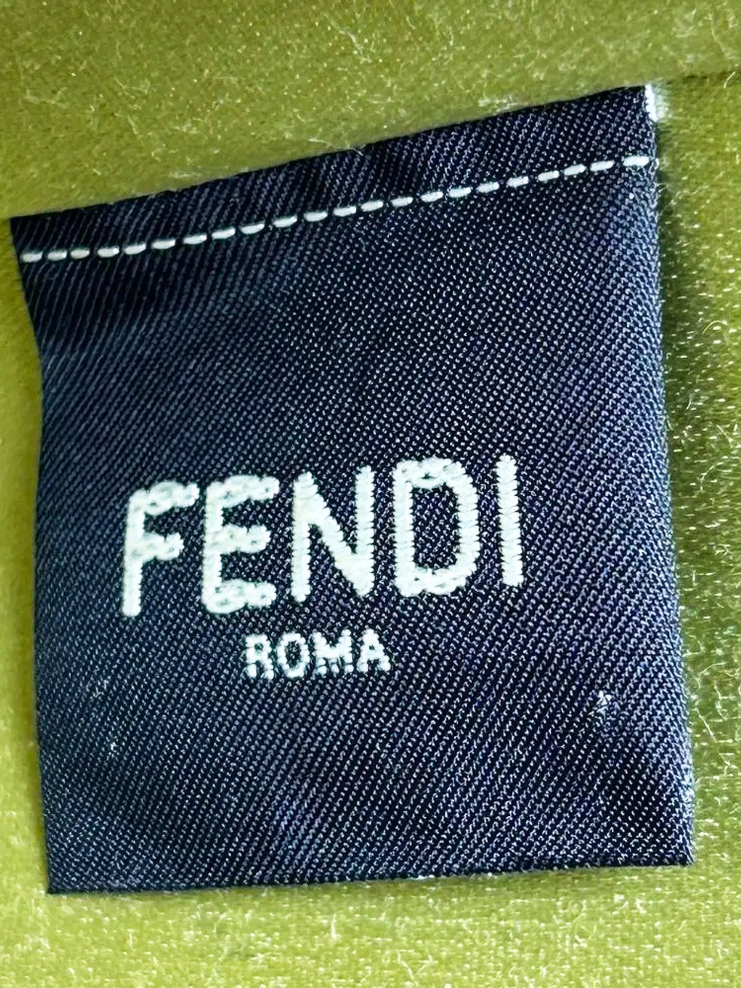 Fendi 2020s Karung Effect Sequin Mini Baguette