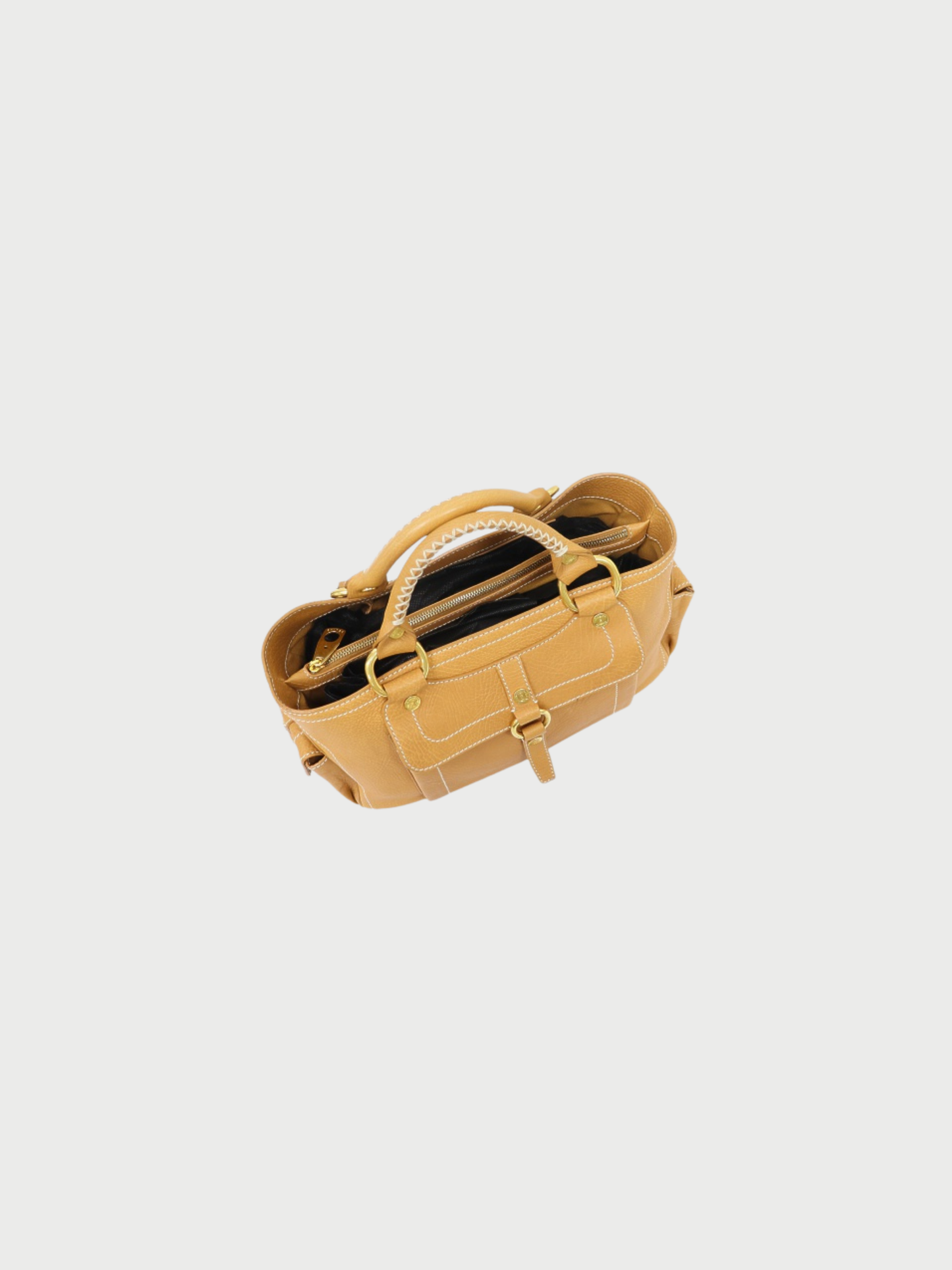 Celine 2002 Beige Leather Boogie Shoulder Bag