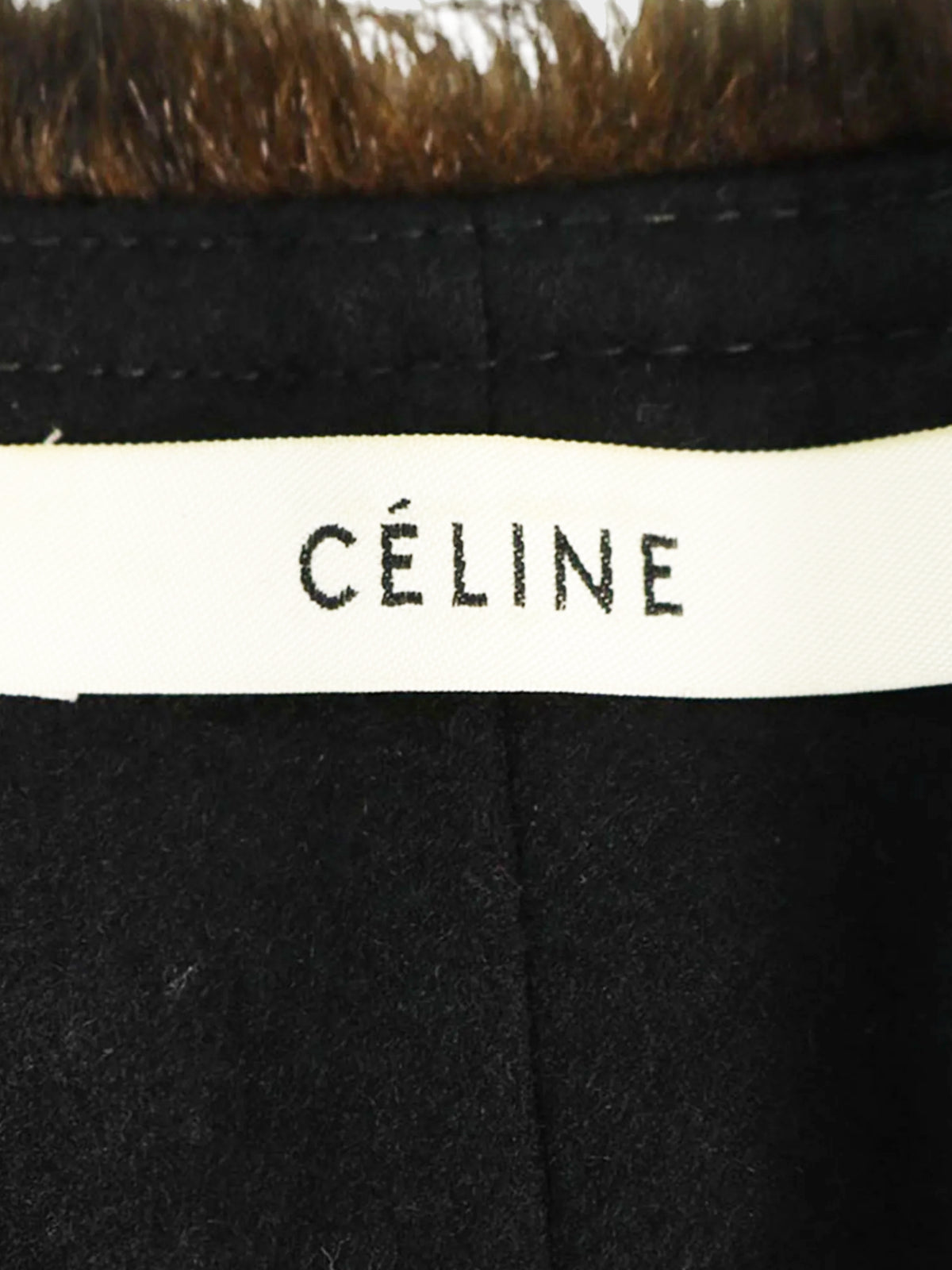 Celine AW 2012 Dark Brown Faux Fur Wrap Shawl Jacket