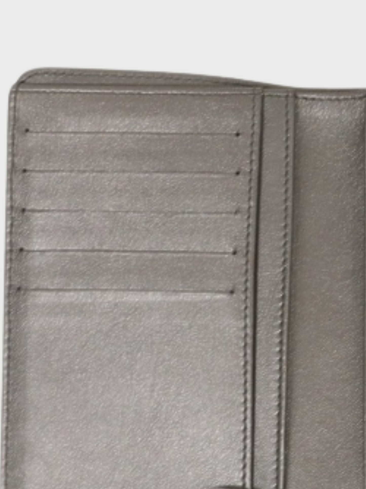 Chanel 2010s Silver Caviar Leather Wallet