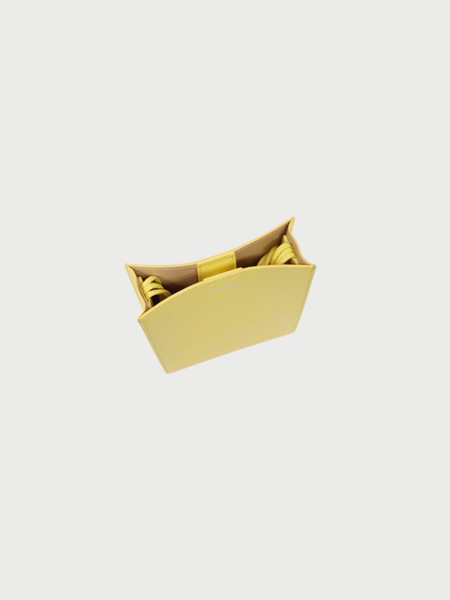 Jil Sander 2018 Yellow Leather Tangle Crossbody Bag