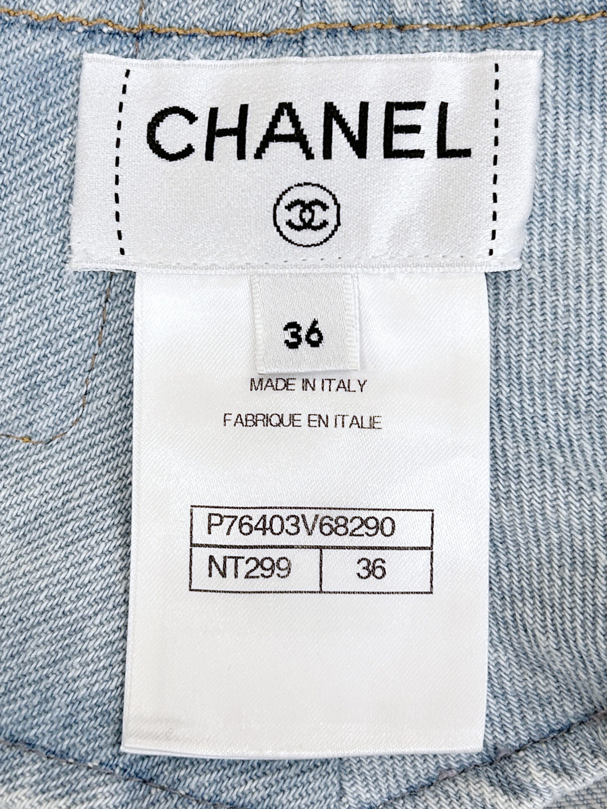 Chanel 2020s Light Blue Pink Denim High-Waisted Shorts