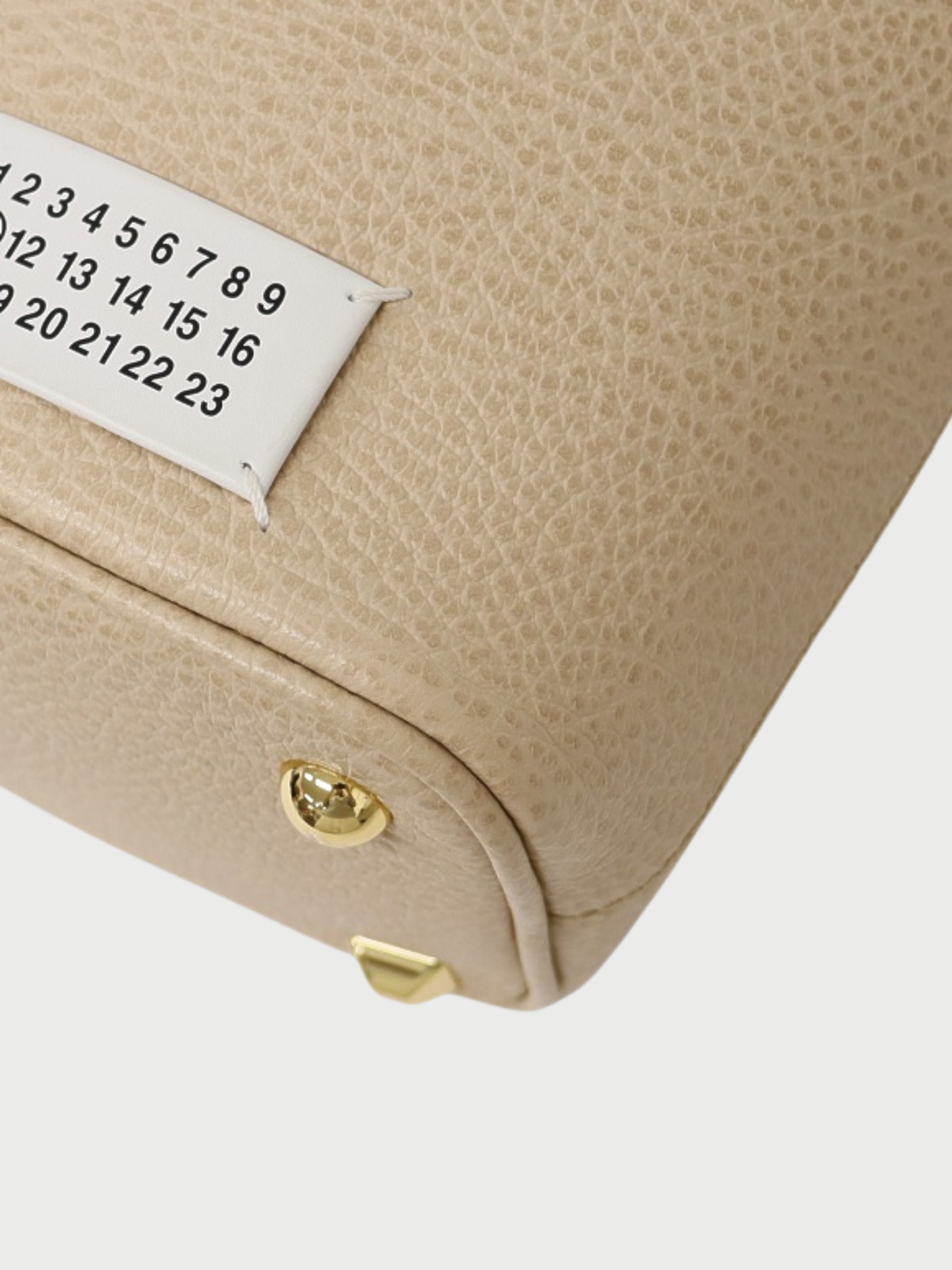 Maison Margiela 2020s Beige Leather 5AC Bucket Bag