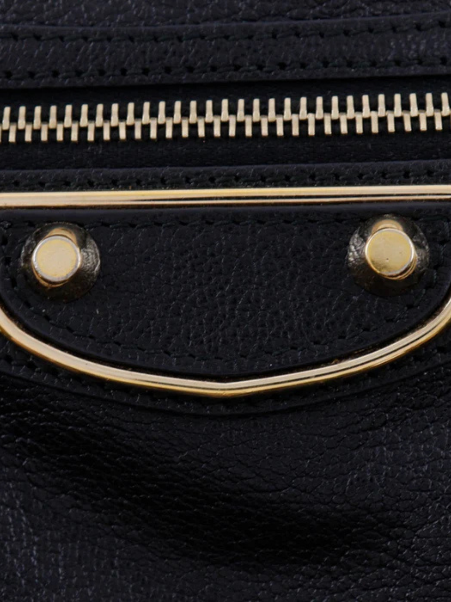 Balenciaga 2010s Black Leather Giant Mini City Handbag