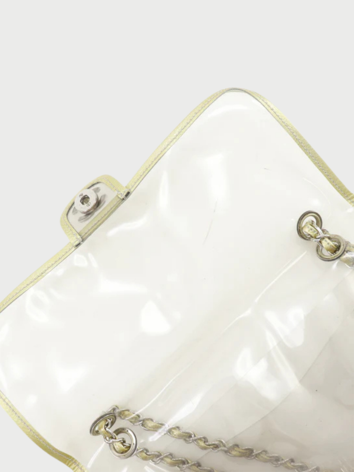 Chanel 2006 Clear Vinyl Gold Chain Shoulder Bag