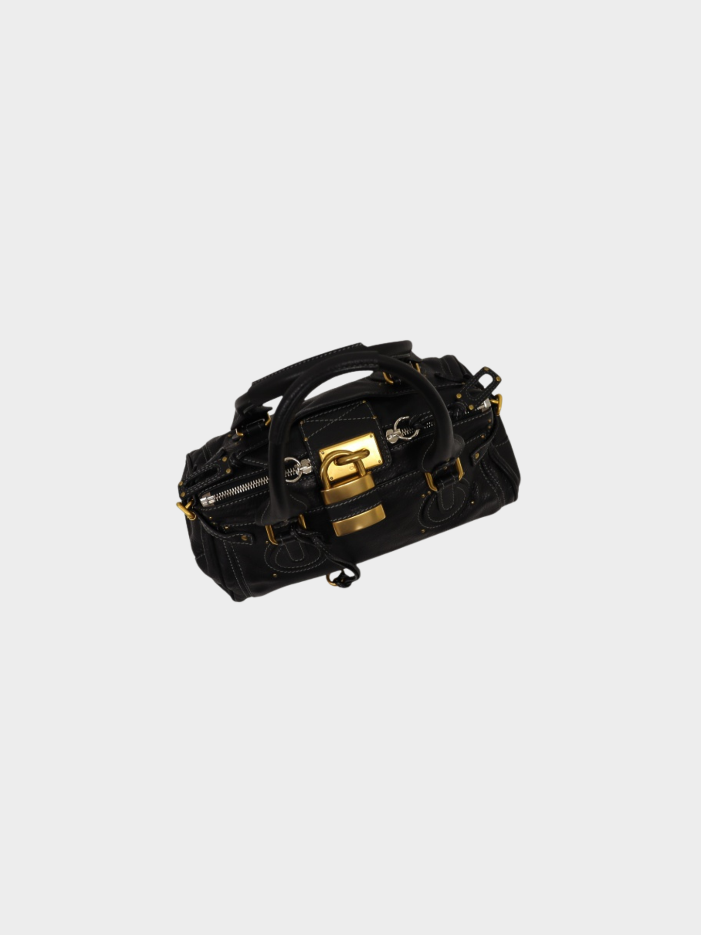 Chloé 2000s Black Leather Paddington Bag