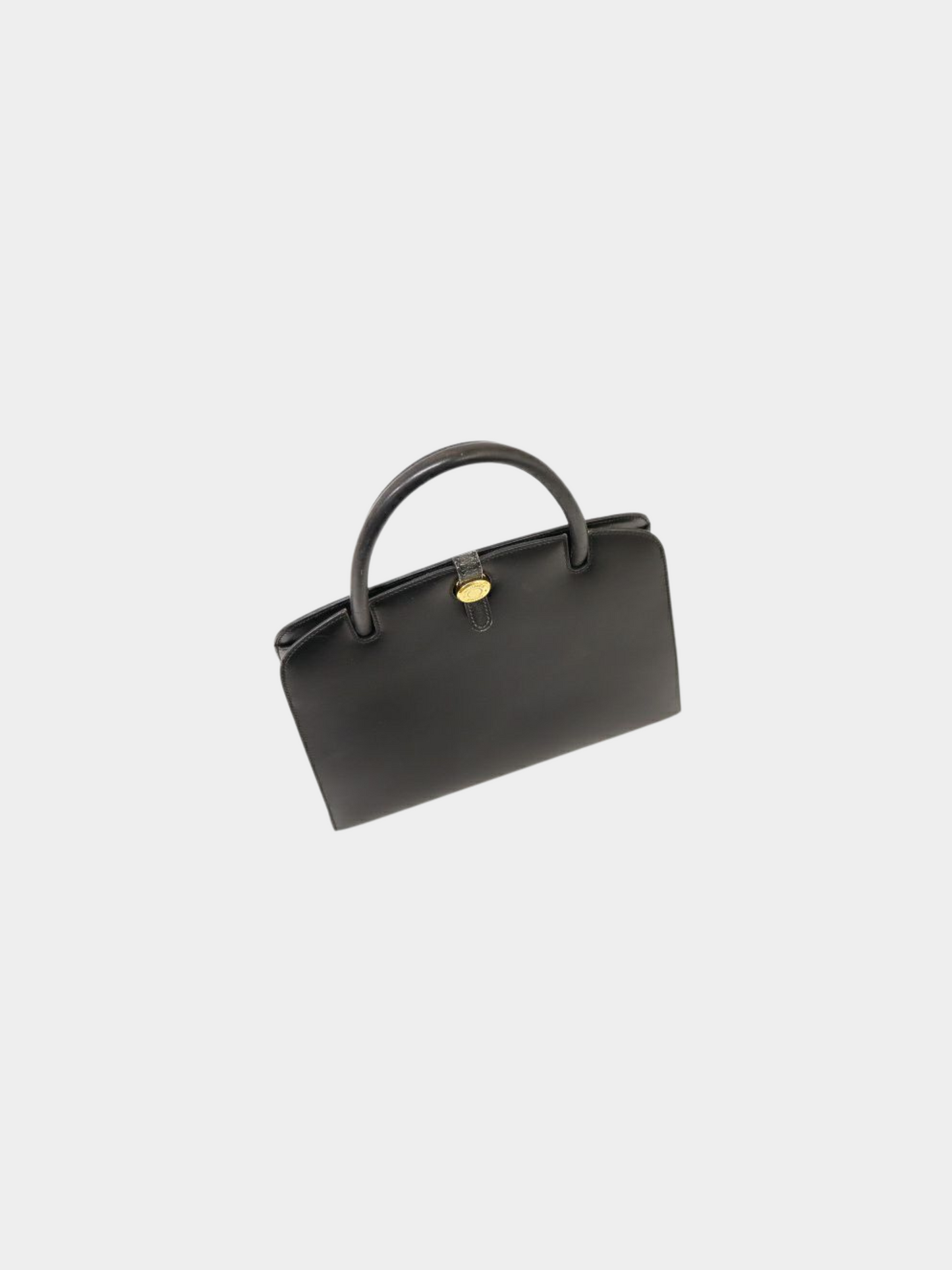 Hermès 2002 Black Dalvy MM Box Calf Bag