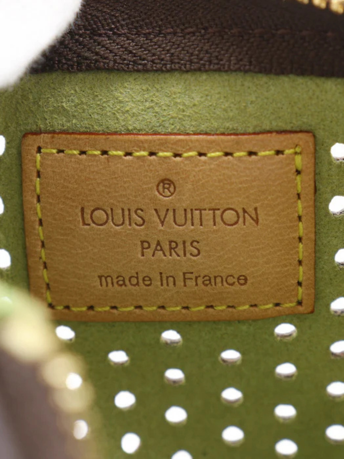 Louis Vuitton 2006 Brown Monogram Perfo Canvas Pochette Plat