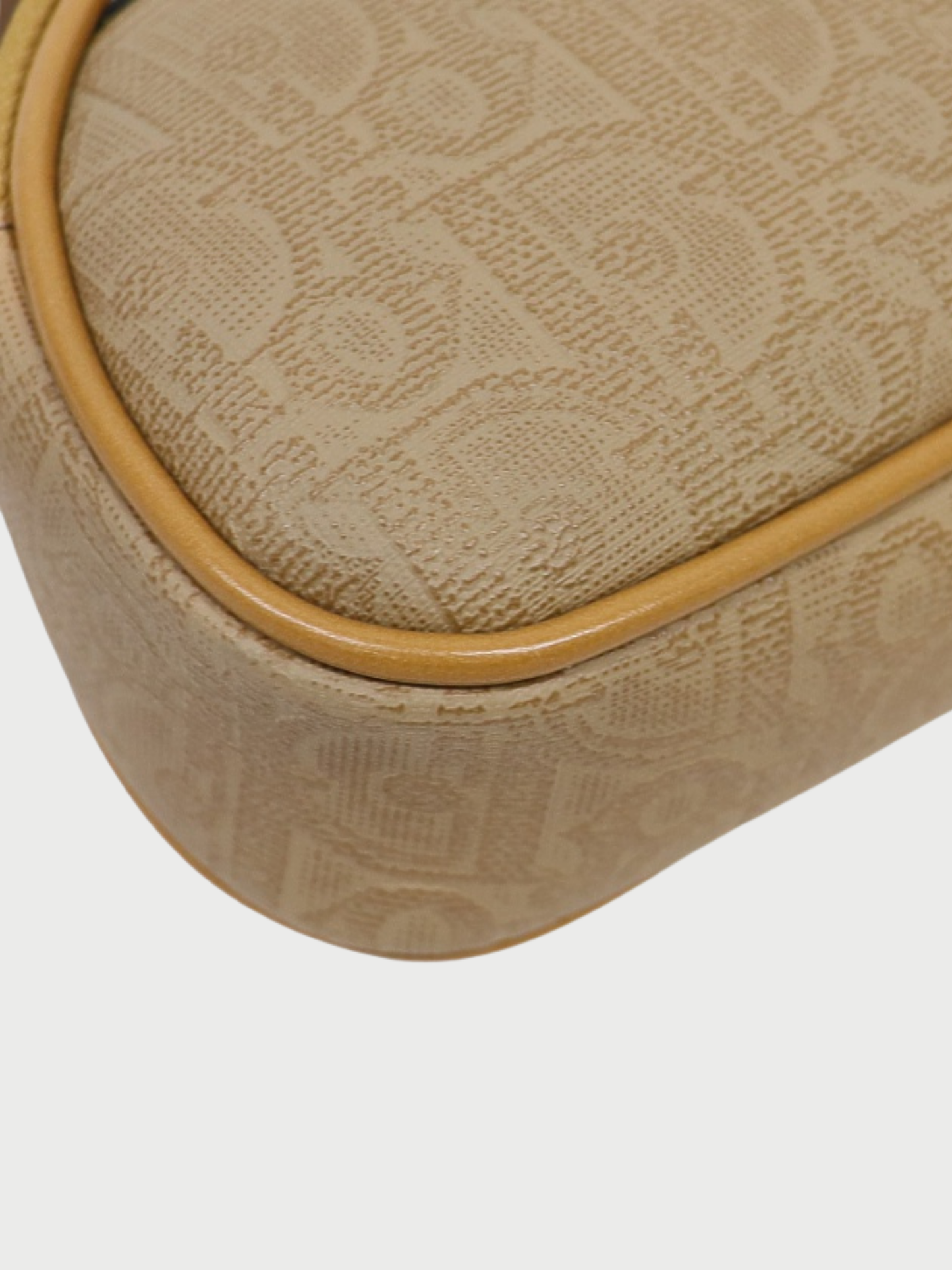 Christian Dior 2000s Beige Trotter PVC Leather Mini Handbag