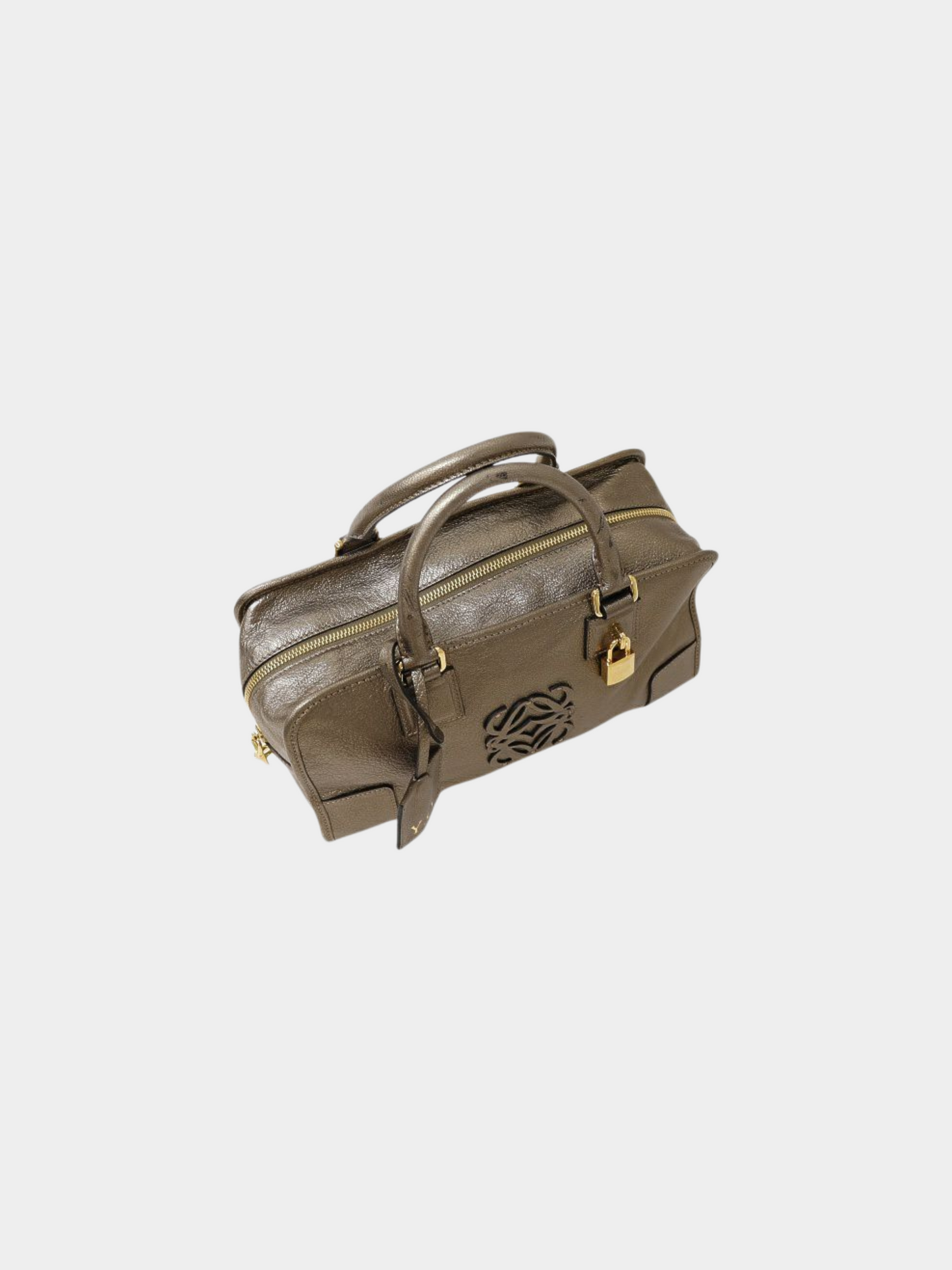 Loewe 2000s Silver Amazona 28 Leather Bag