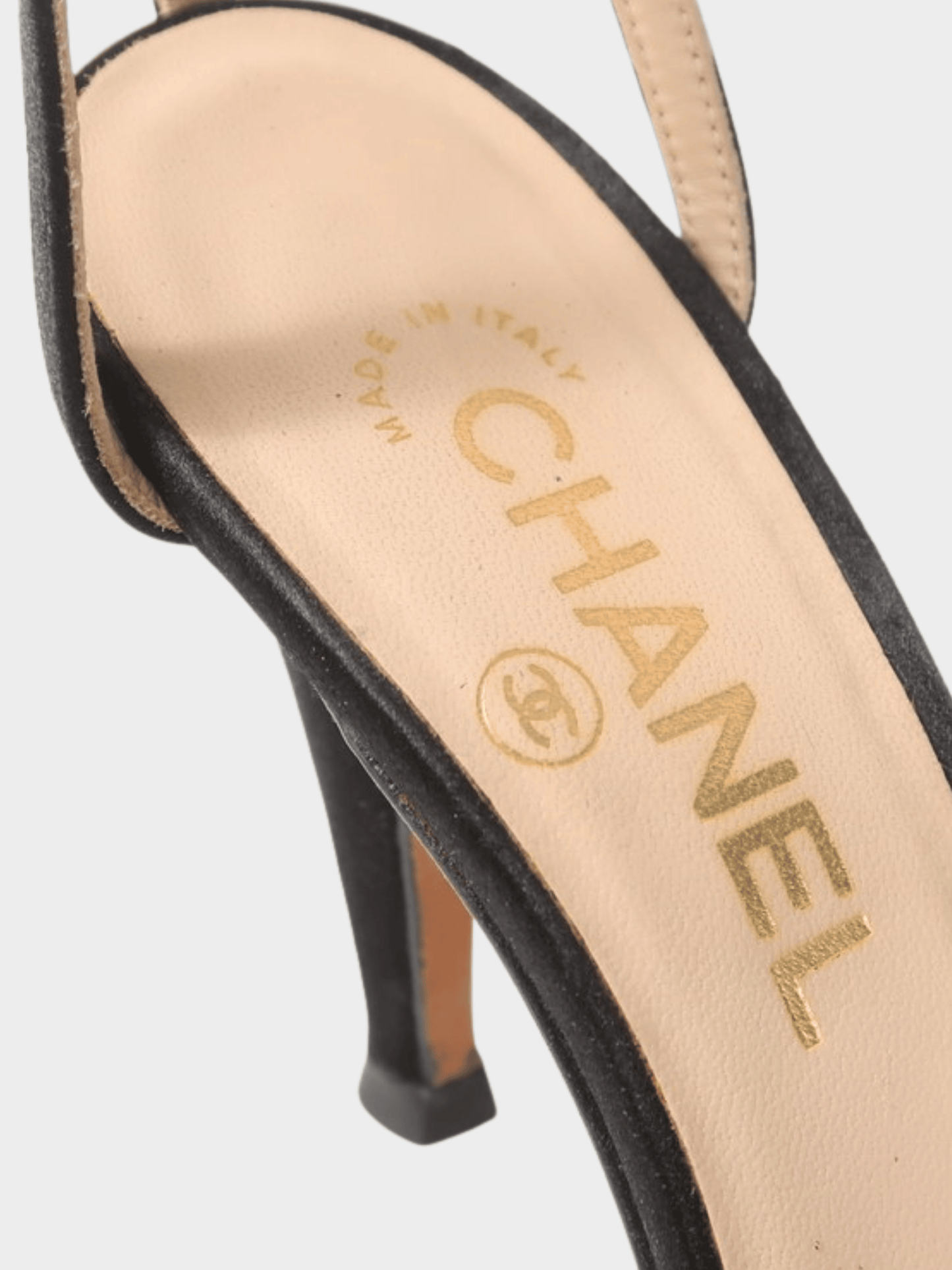 Chanel 2000s Black Leather Strappy Bow Sandals