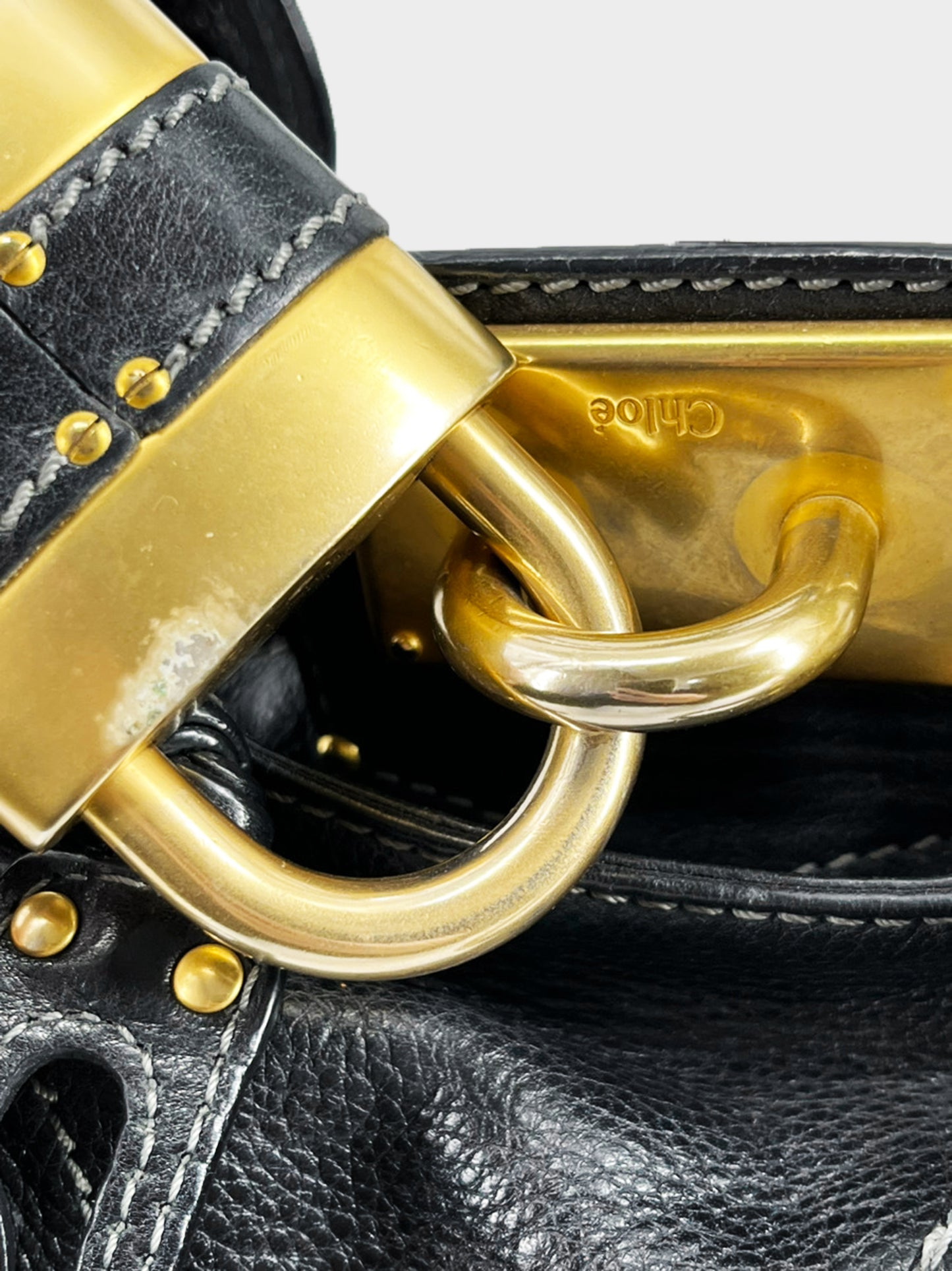 Chloe 2000s Black Leather Paddington Bag