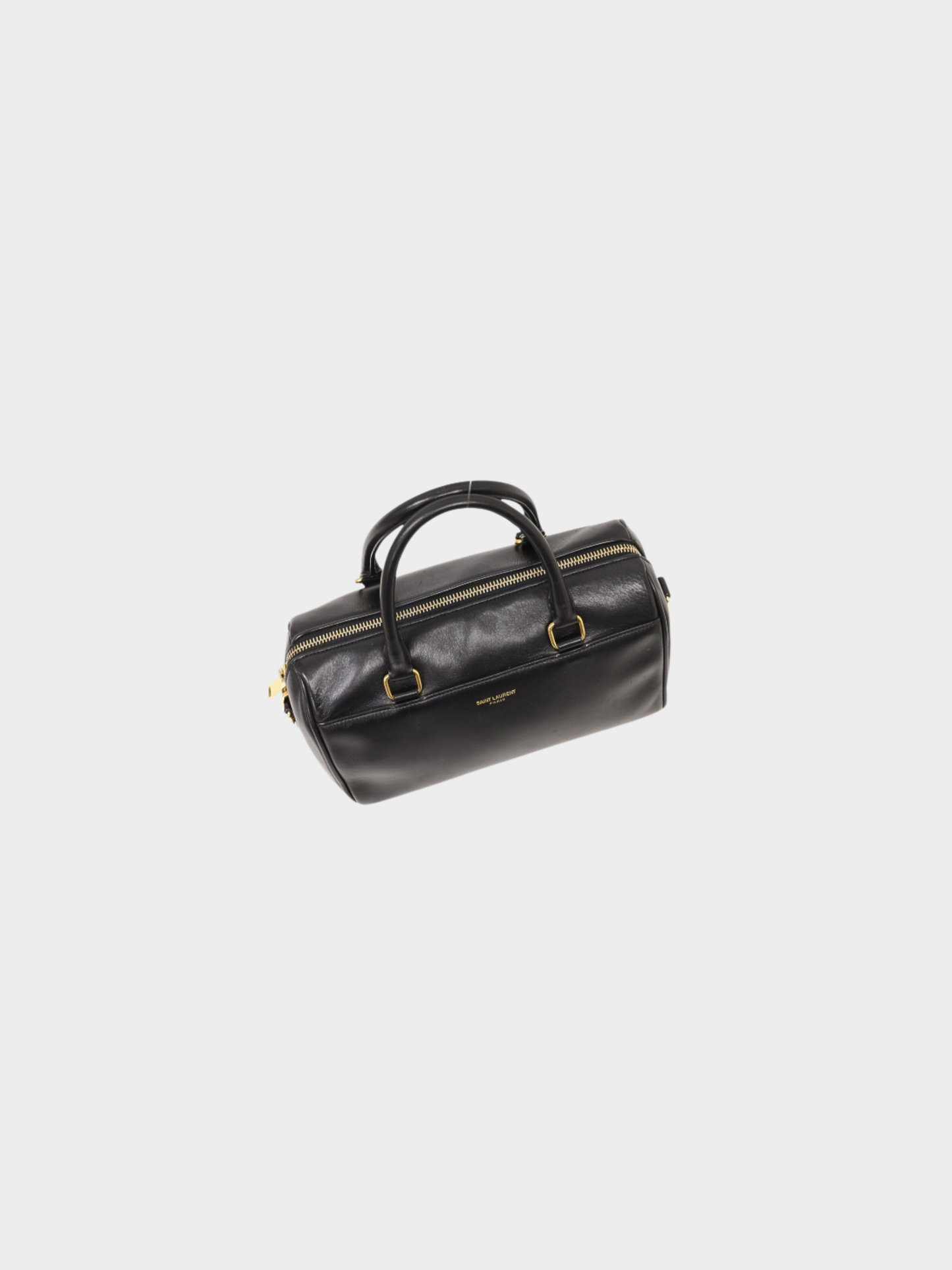 Yves Saint Laurent 2010s Black Leather Baby Duffle Bag