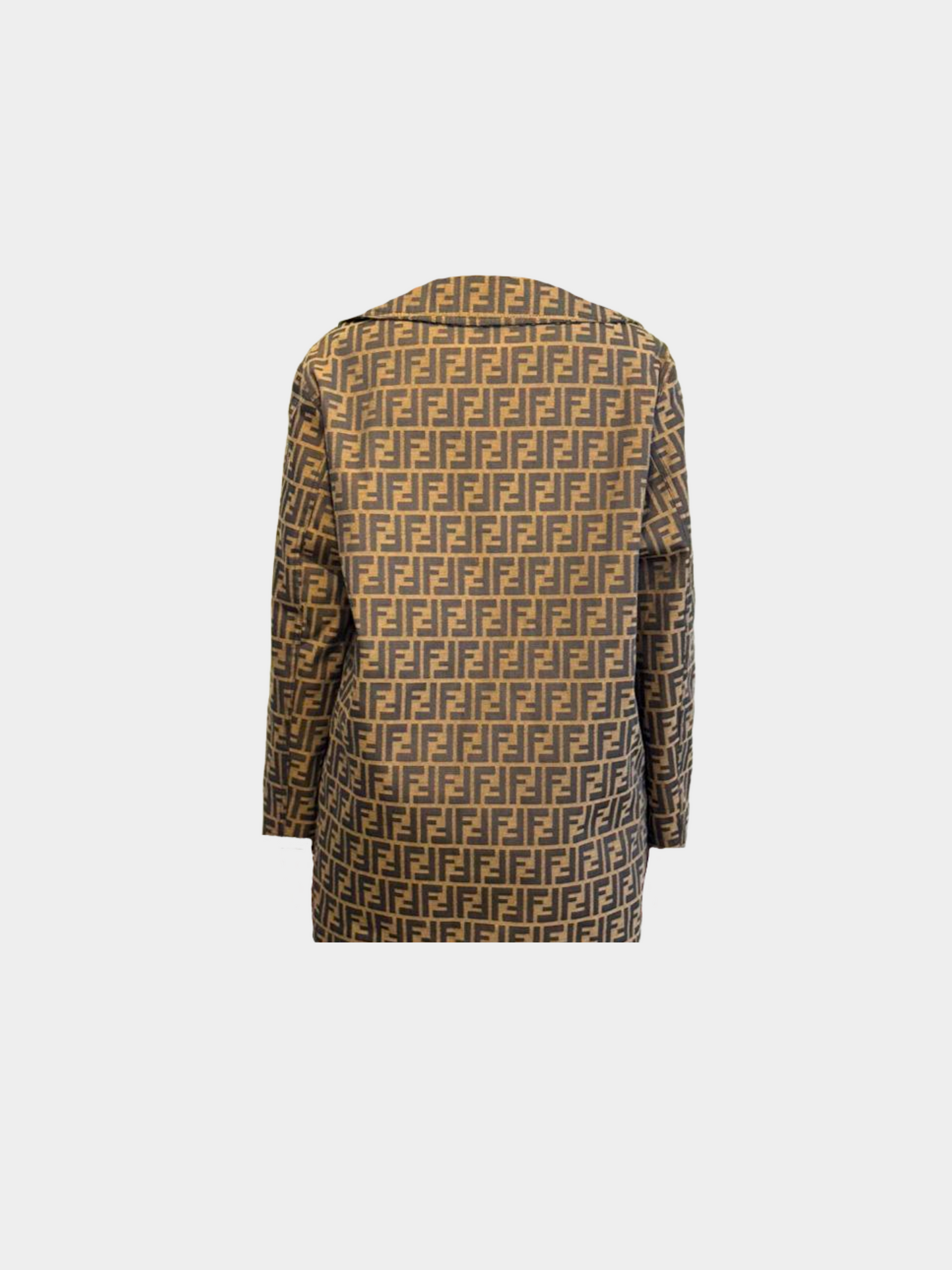 Fendi 2000s Brown Monogram Zucca Coat