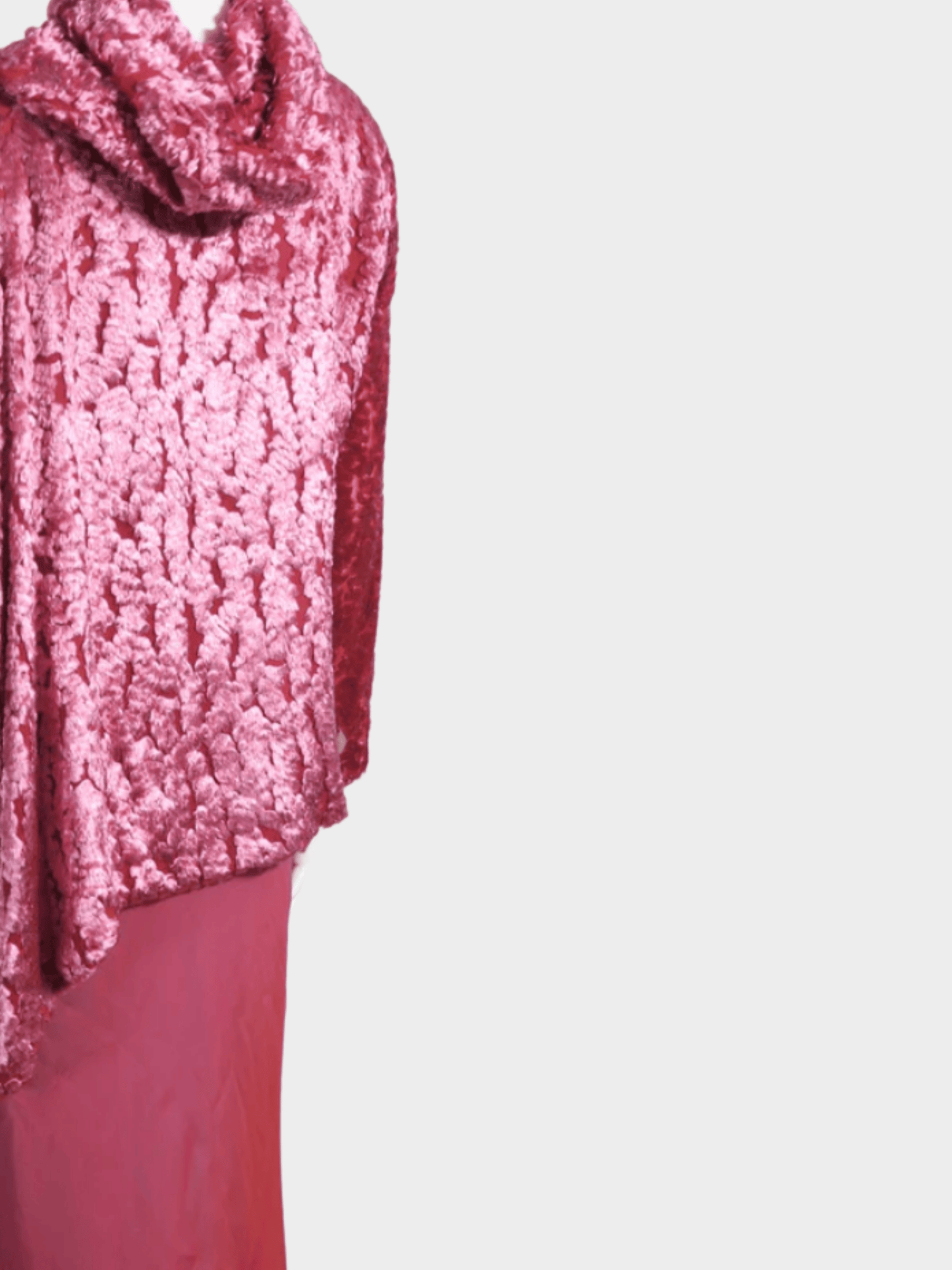 Christian Dior FW 2000 Boutique Pink Flocked Top and Gradient Skirt