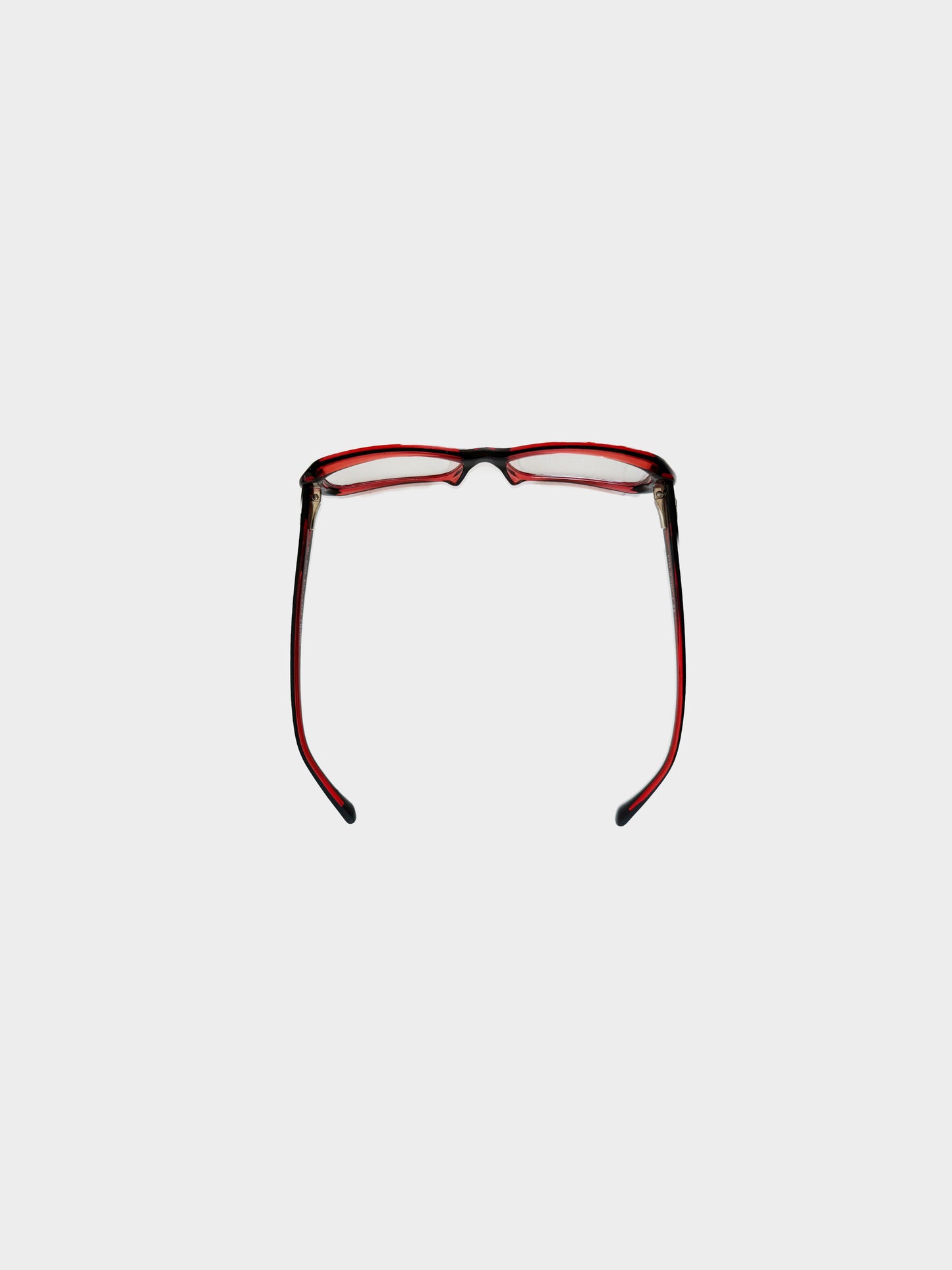 Chanel 2000s Black and Red Rectangular Narrow Glasses