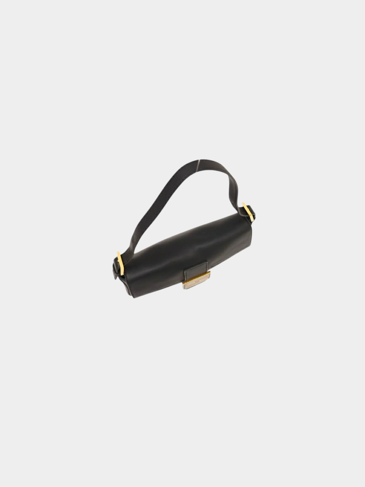 Fendi 2000s Black Leather Mamma Bucket Bag