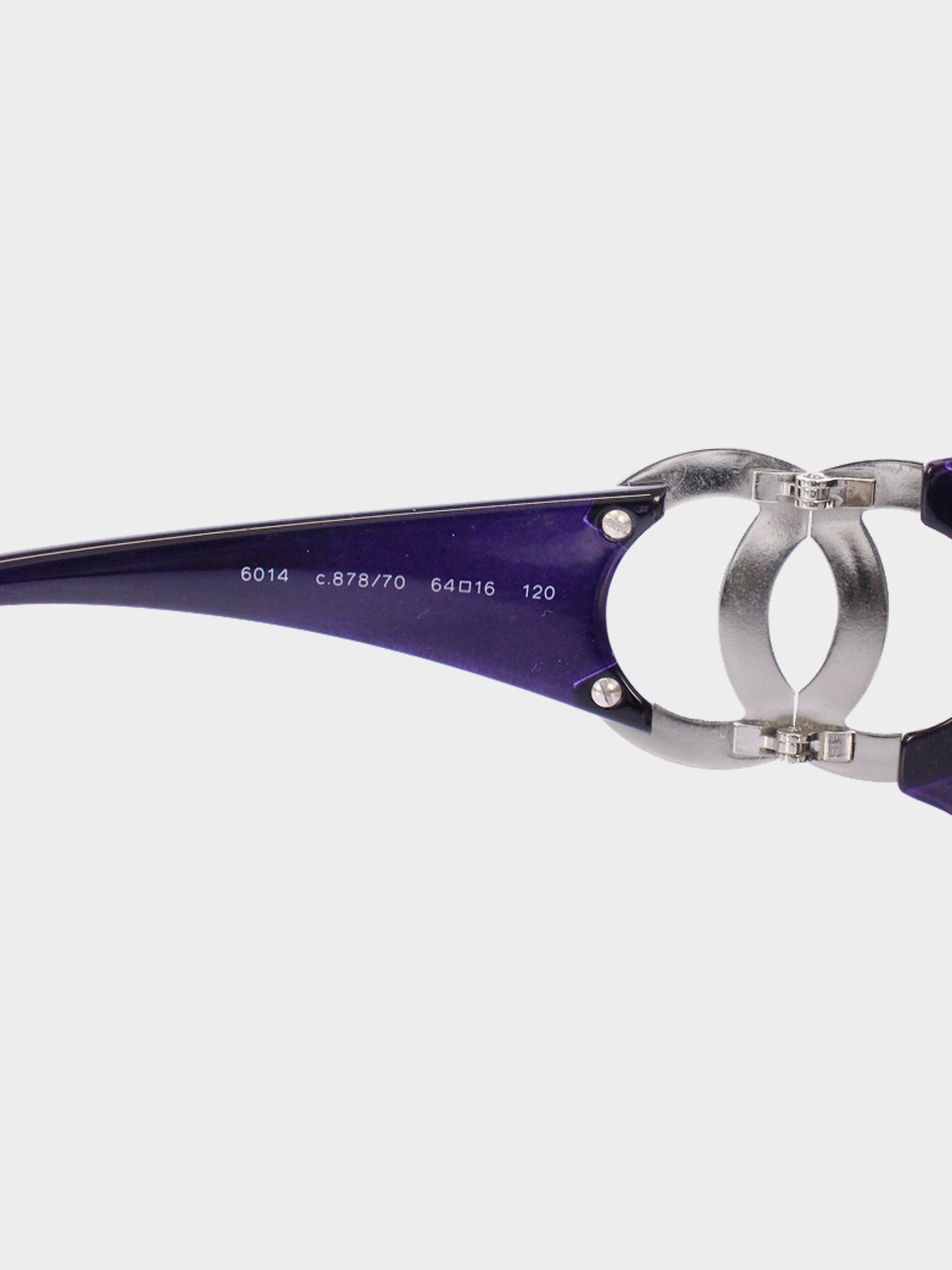 Chanel 2000s Gradient Purple CC Oversized Sunglasses