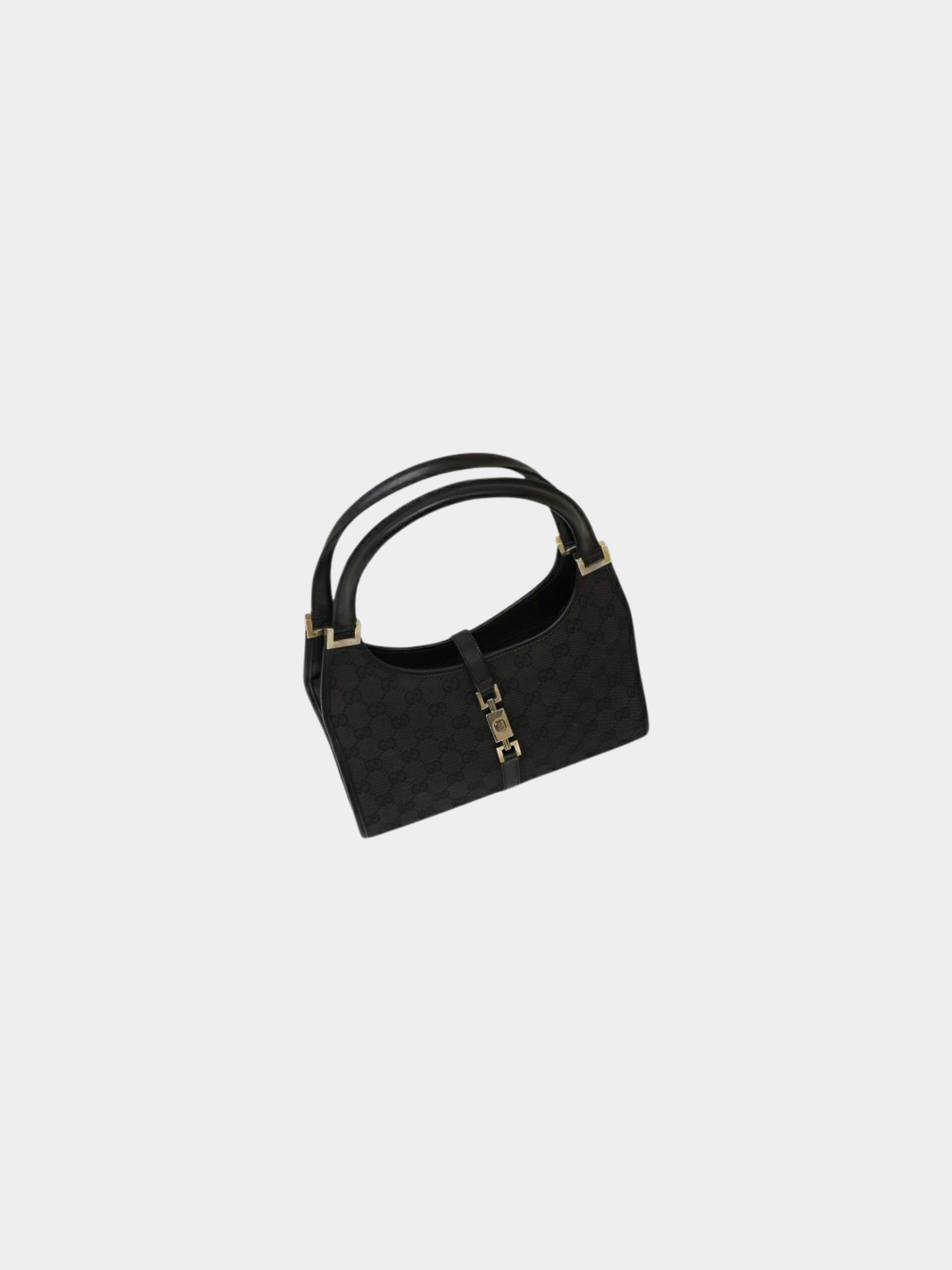 Gucci 2000s Black GG Canvas Jackie Handbag