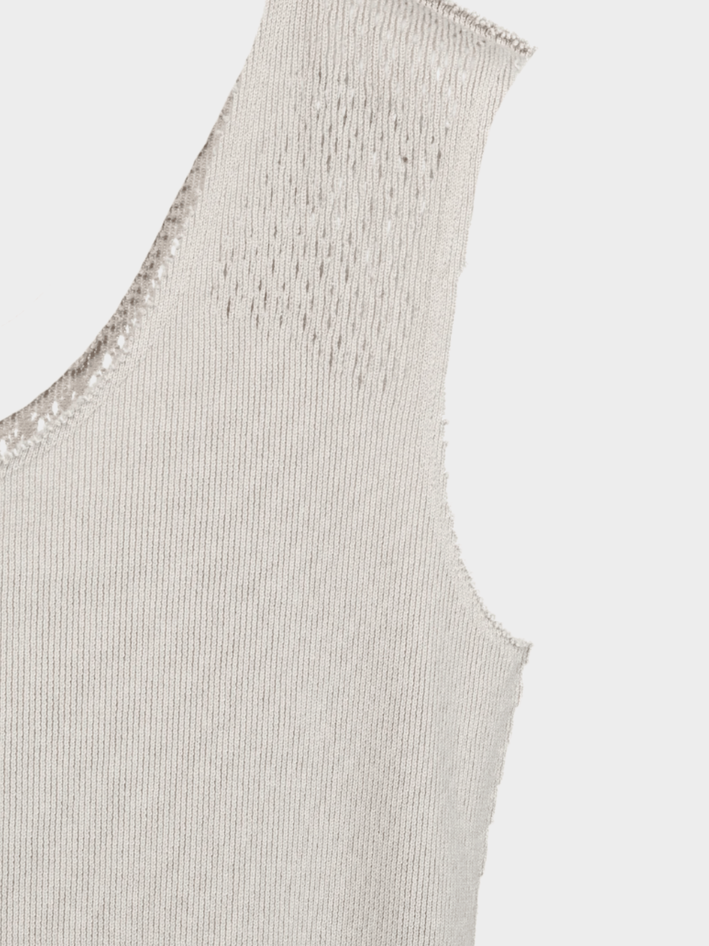Issey Miyake Fete 2000s Grey Mesh-Knit Fringe-Hem Maxi Dress