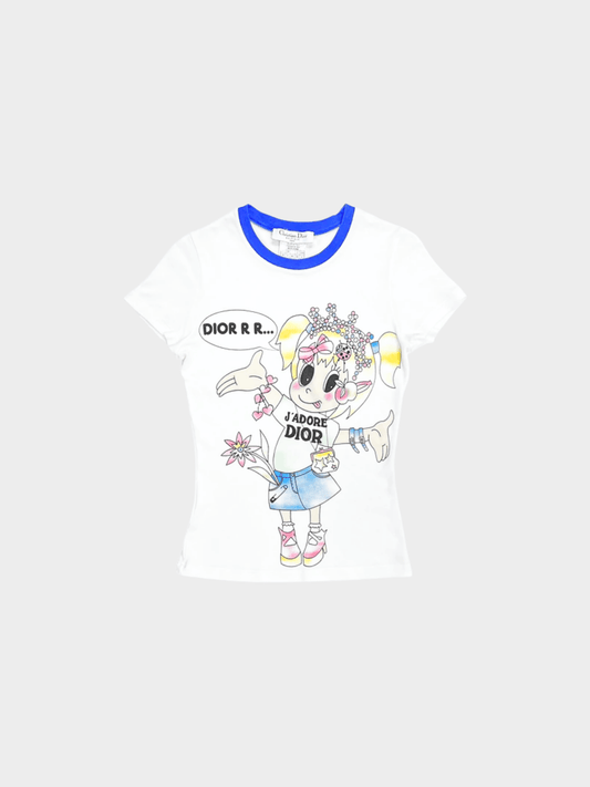 Christian Dior 2005 J' Adore Dior Cartoon Graphic Shirt