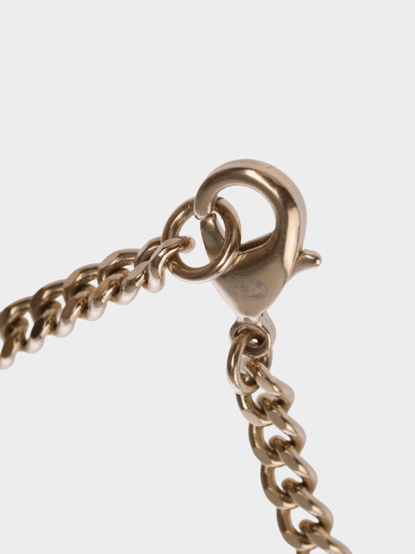 Chanel 2010s Gold Metal CC Logo Necklace