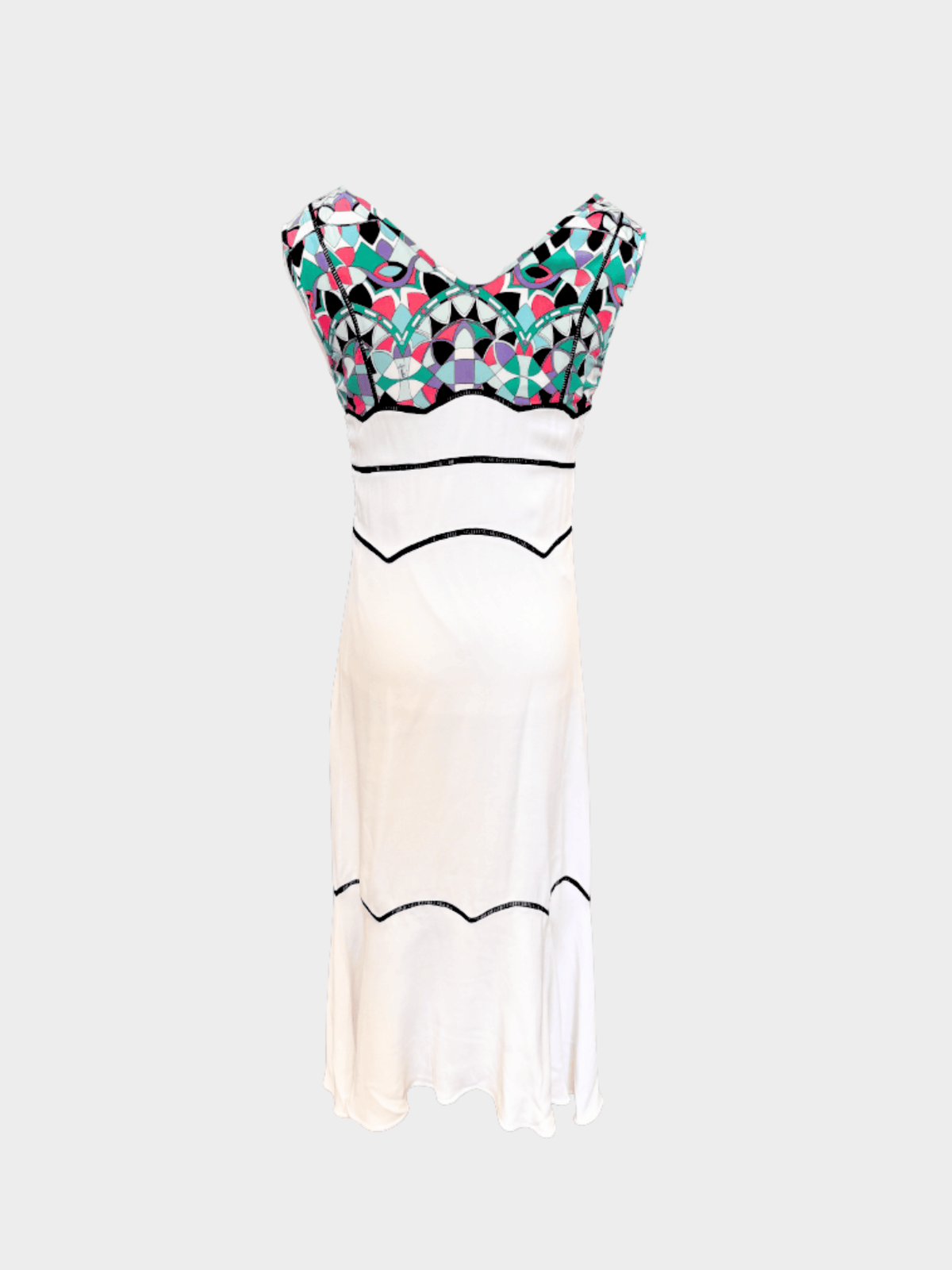 Emilio Pucci 2010s White with Black Trim Dress