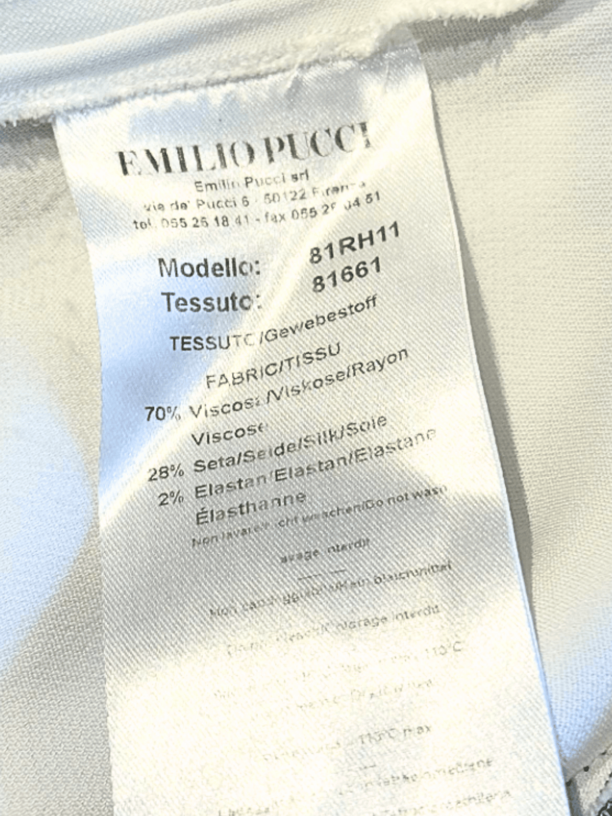 Emilio Pucci 2010s White with Black Trim Dress