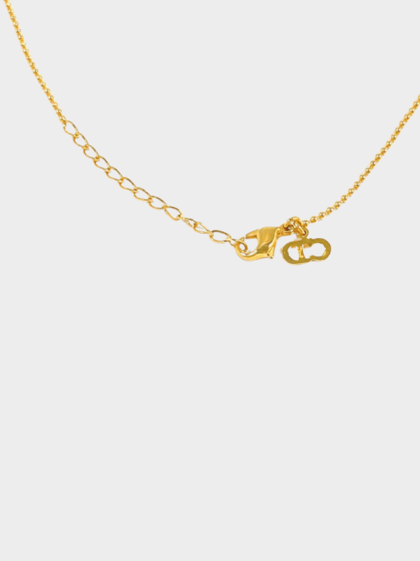 Christian Dior 2000s Gold Enamel Red Star Charm Necklace