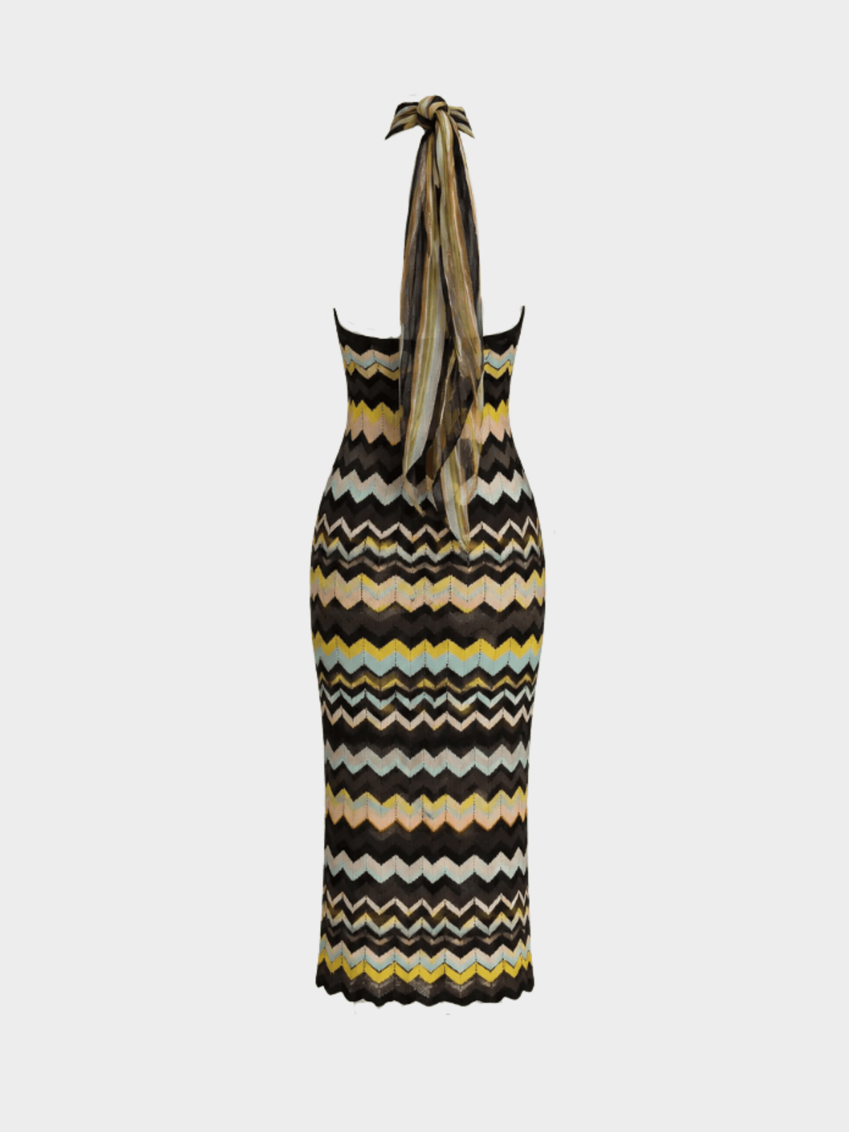 Missoni 2000s Knit Multicoloured Tube Dress