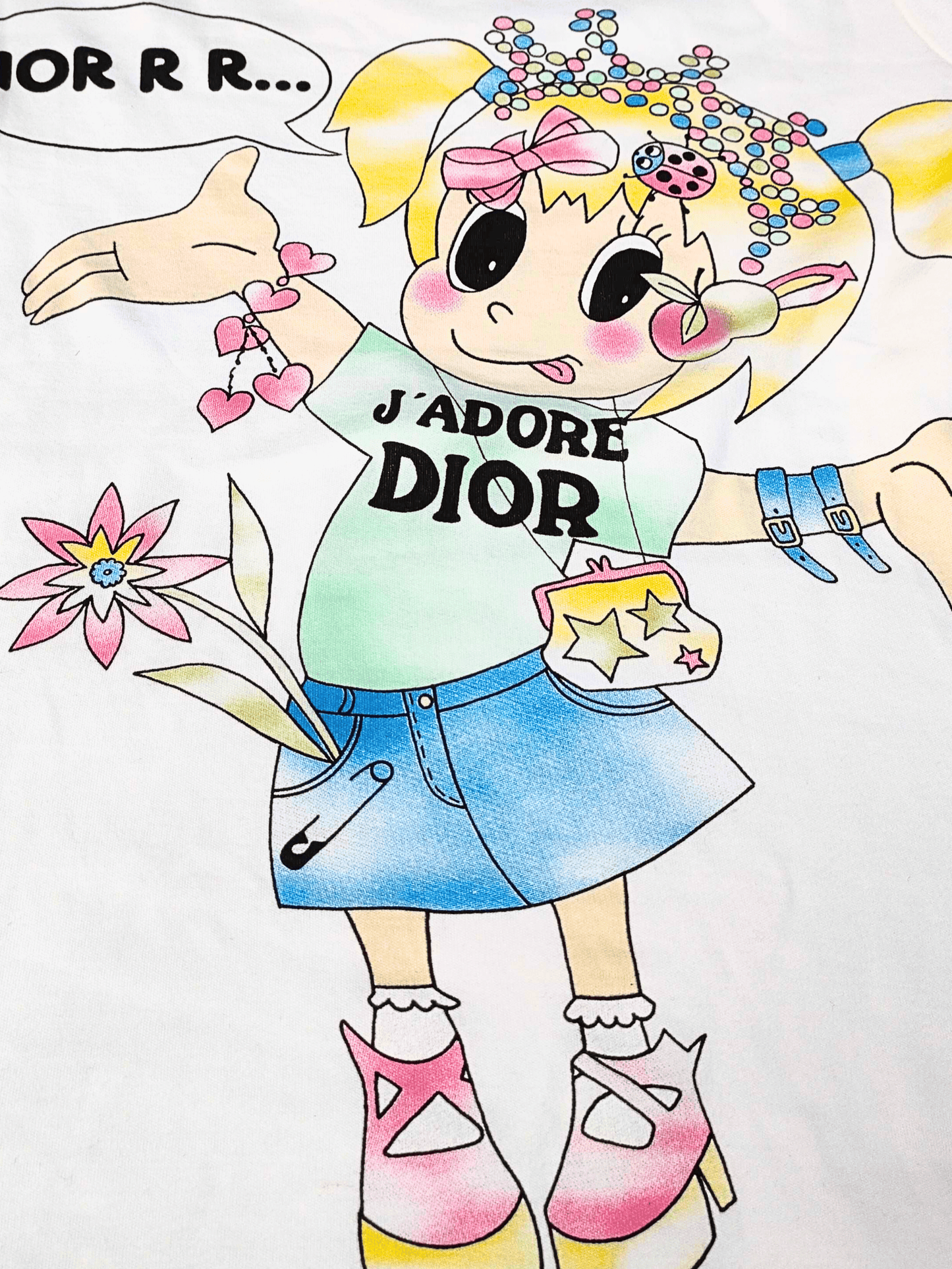 Christian Dior 2005 J' Adore Dior Cartoon Graphic Shirt