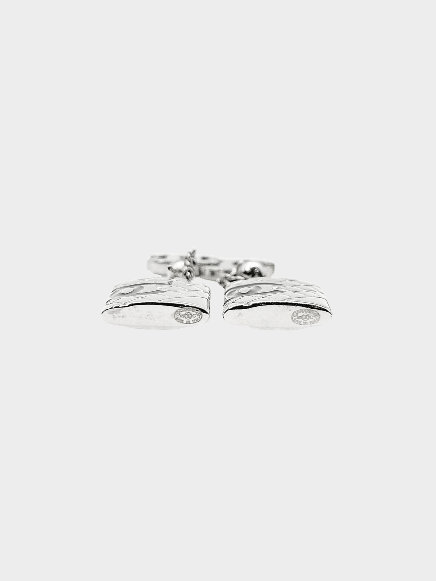 Chanel 2000s Silver Coco Mark Cambon Earrings